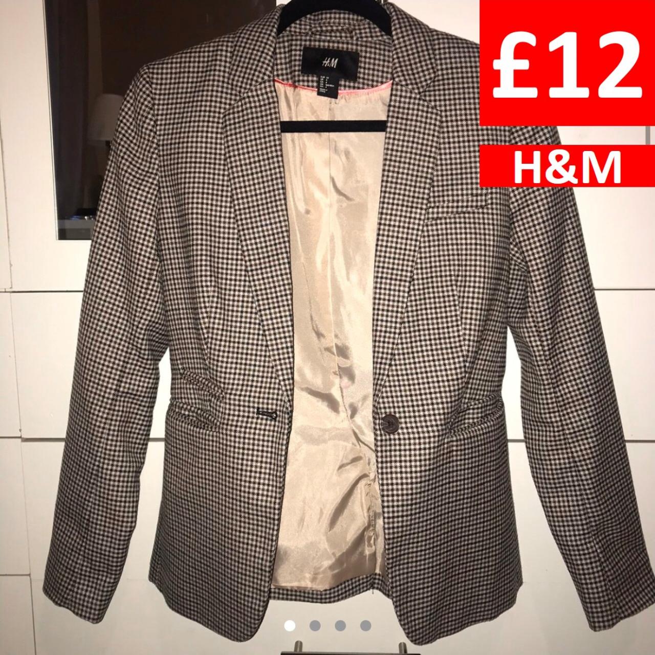 H and m outlet checked jacket