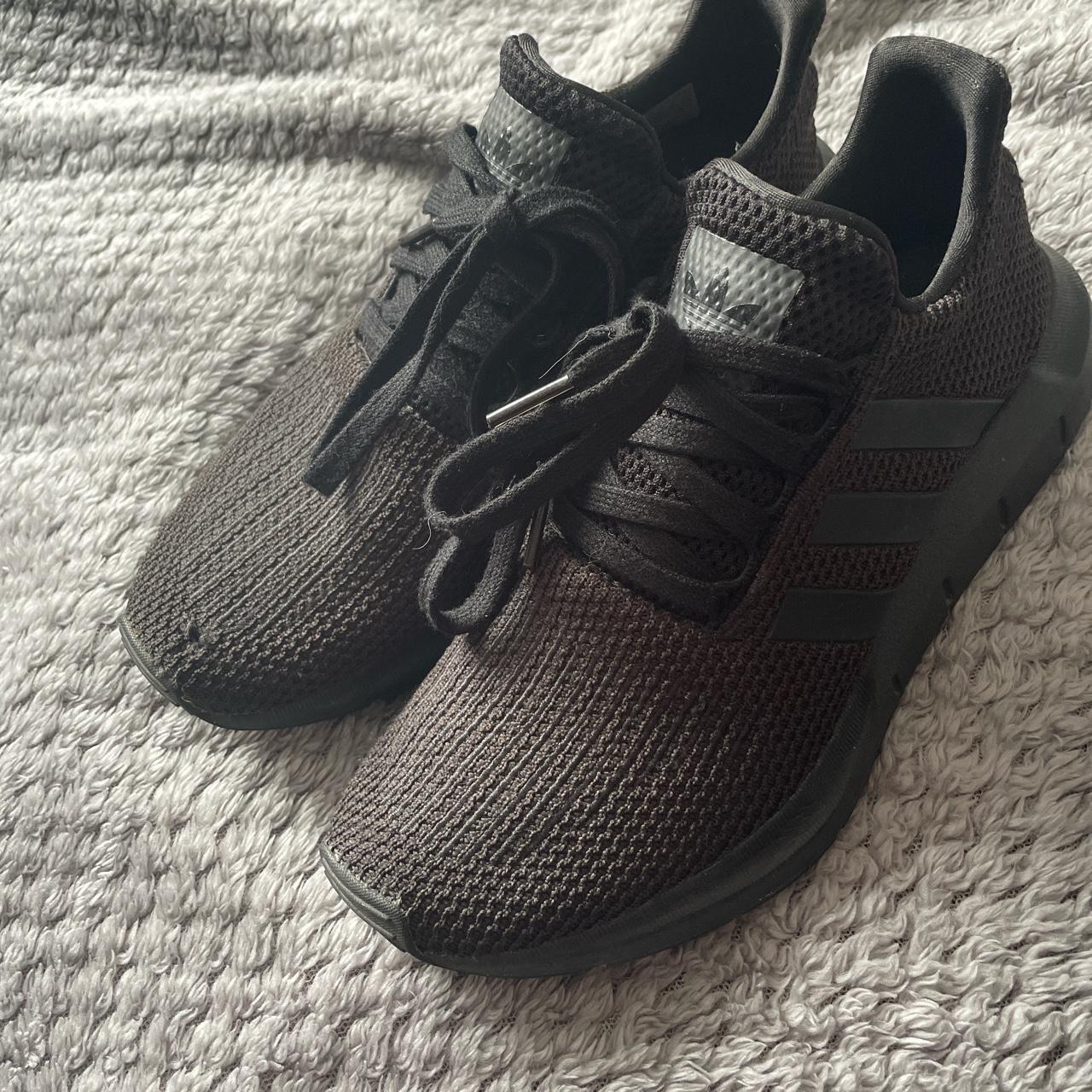 Adidas swift run trainers. Black. Womens uk6. Worn... - Depop