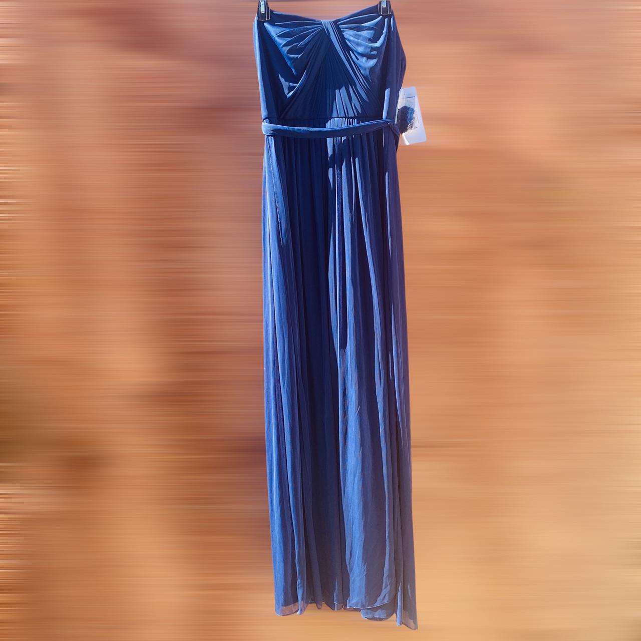 David's Bridal Women's Blue Dress Depop