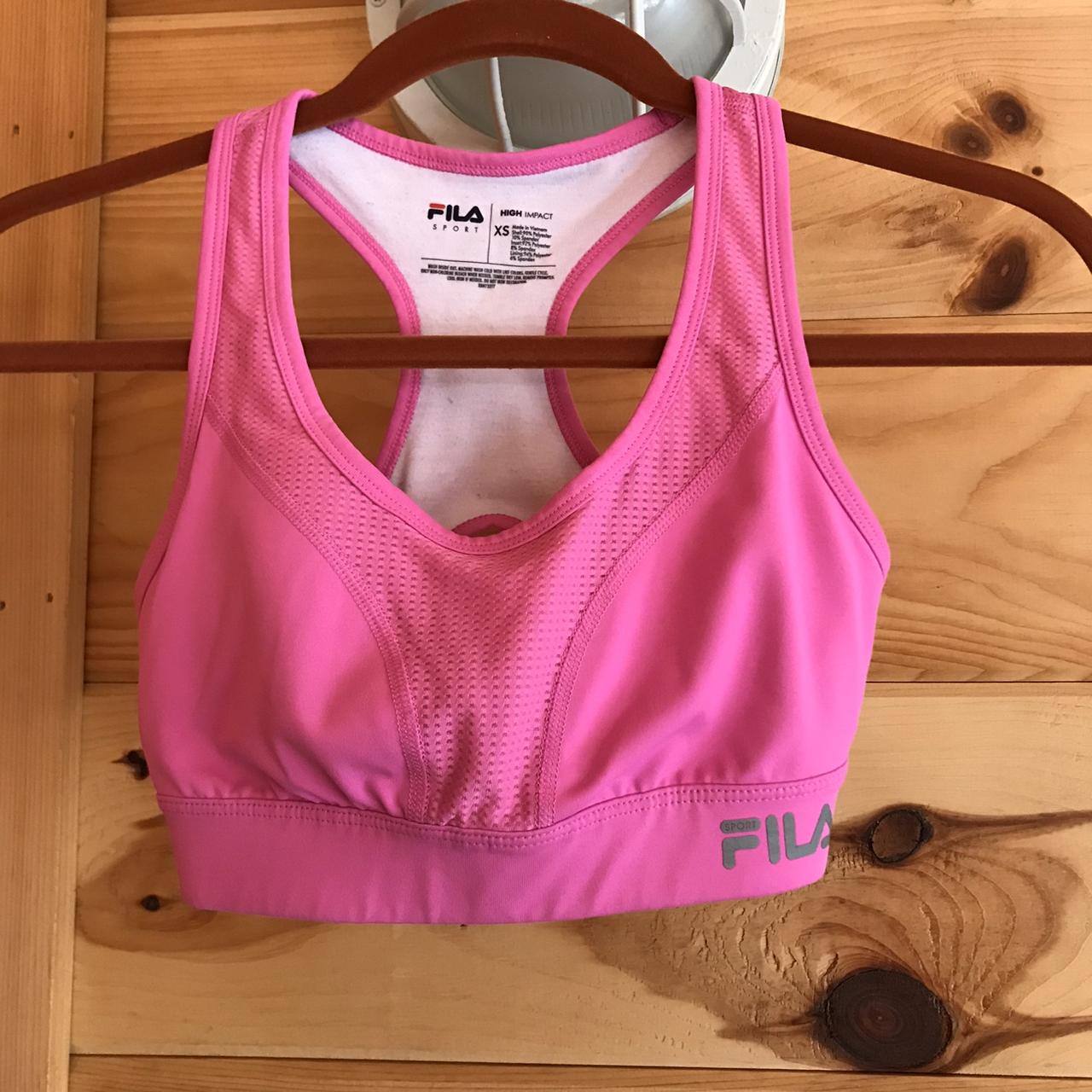 PINK FILA RACER BACK SPORTS BRA! This is a great - Depop