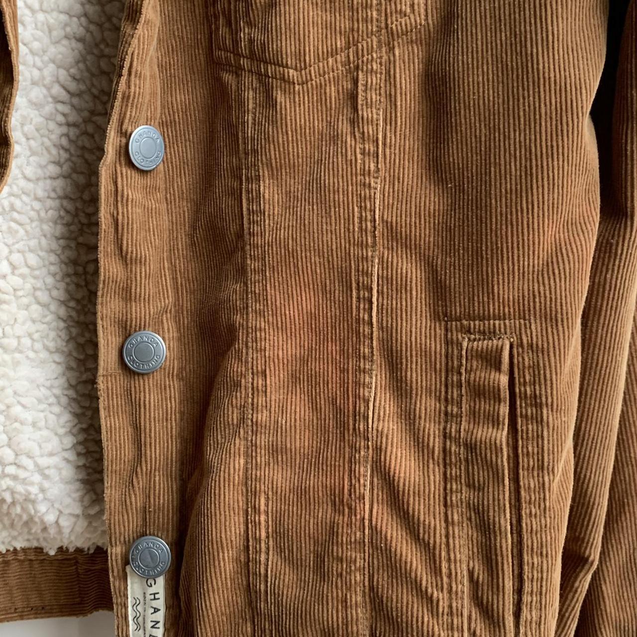 ghanda cord jacket w fur lining pictured on size... Depop