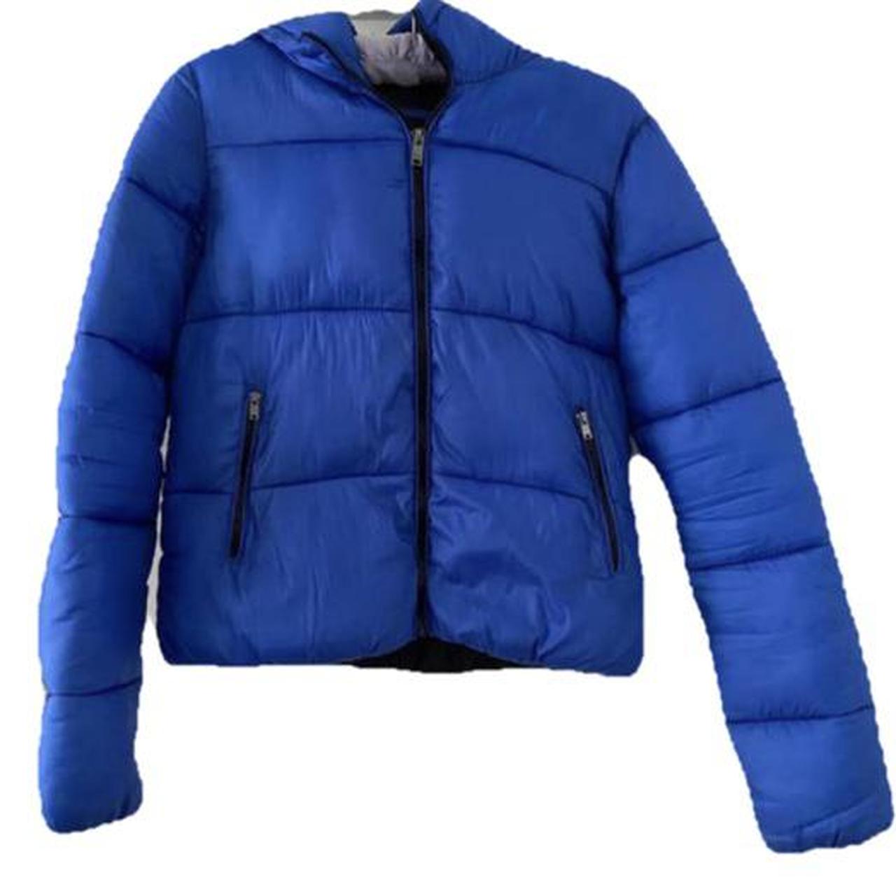 bershka blue puffer jacket