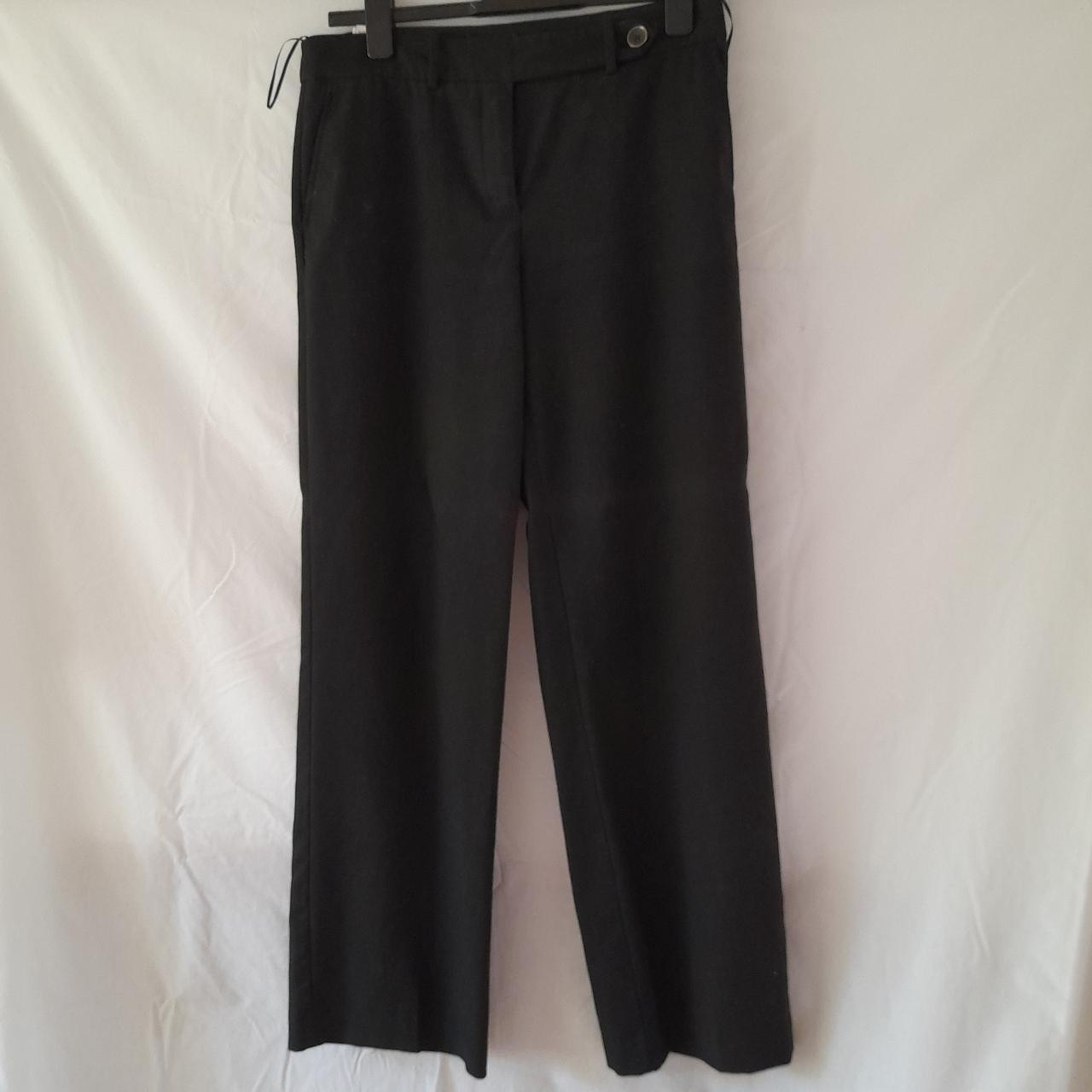 Black formal trousers, straight cut - Depop