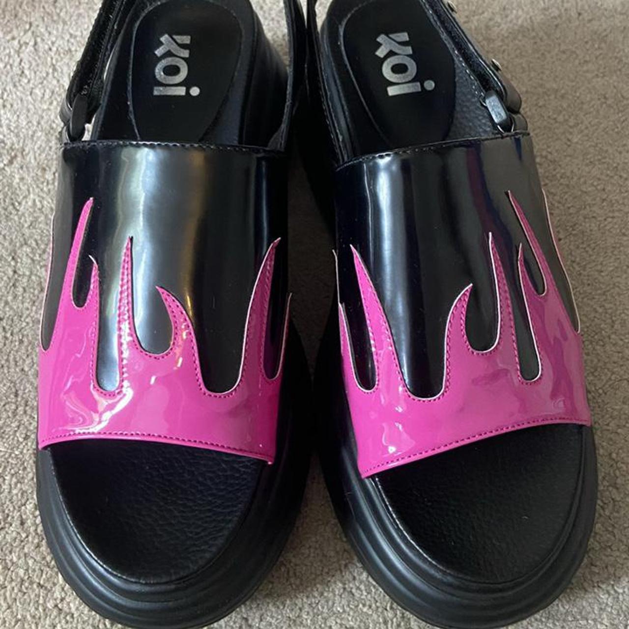 KOI FOOTWEAR black mules with pink flames 🔥💖 💷 RRP... Depop