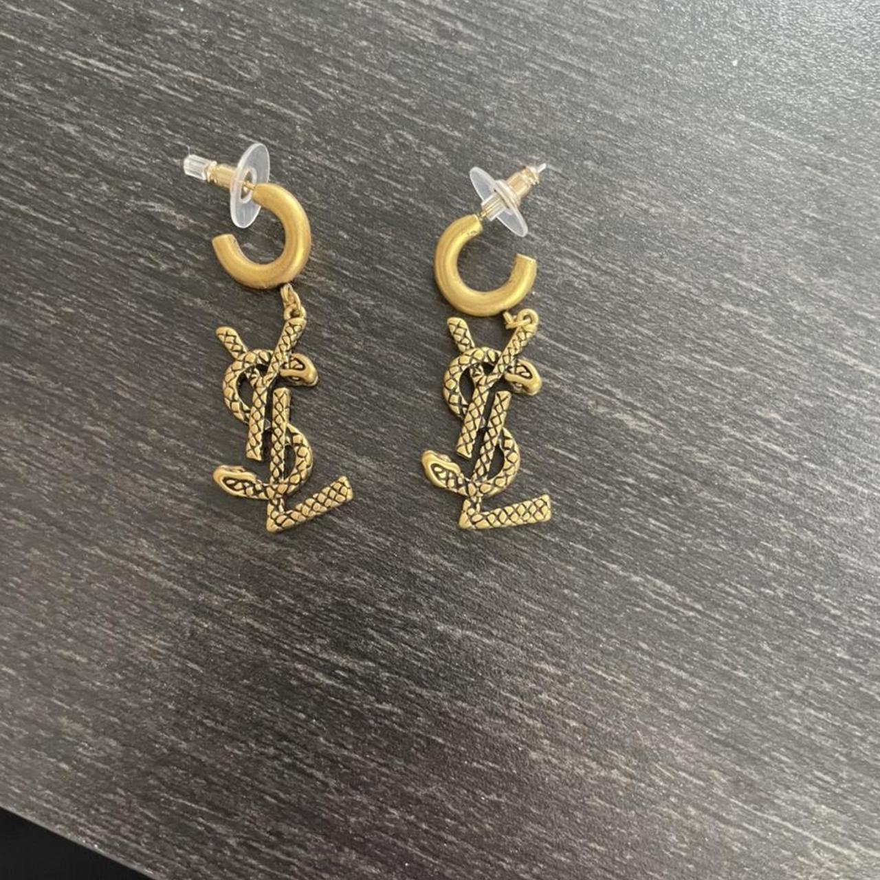 ysl snake earrings