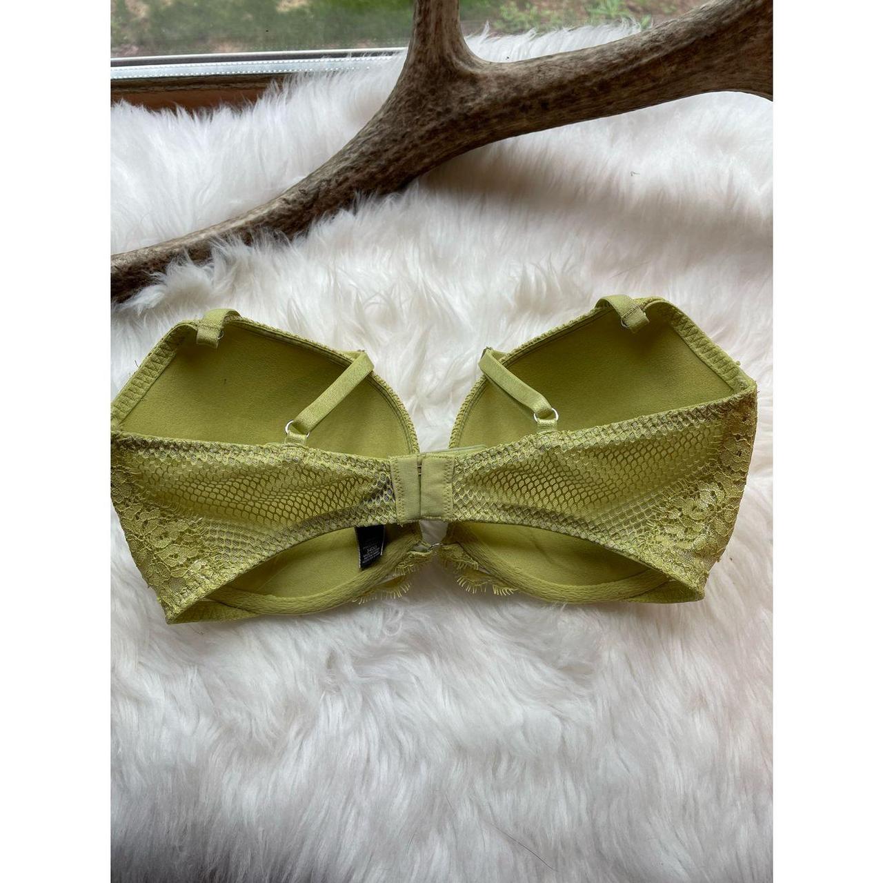 Victoria secret very sexy push up green lace size... - Depop