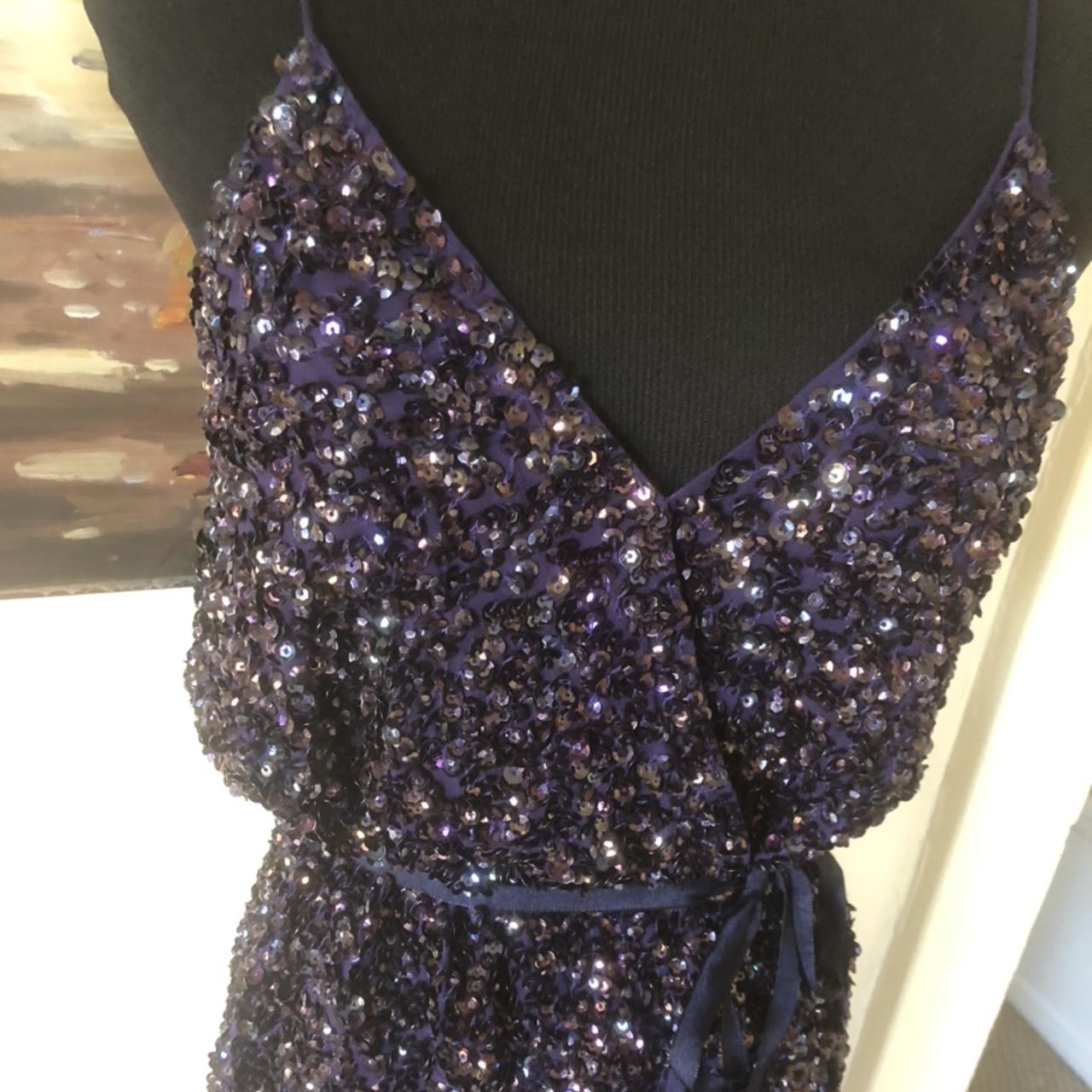 Hobbs Women's Purple Dress | Depop