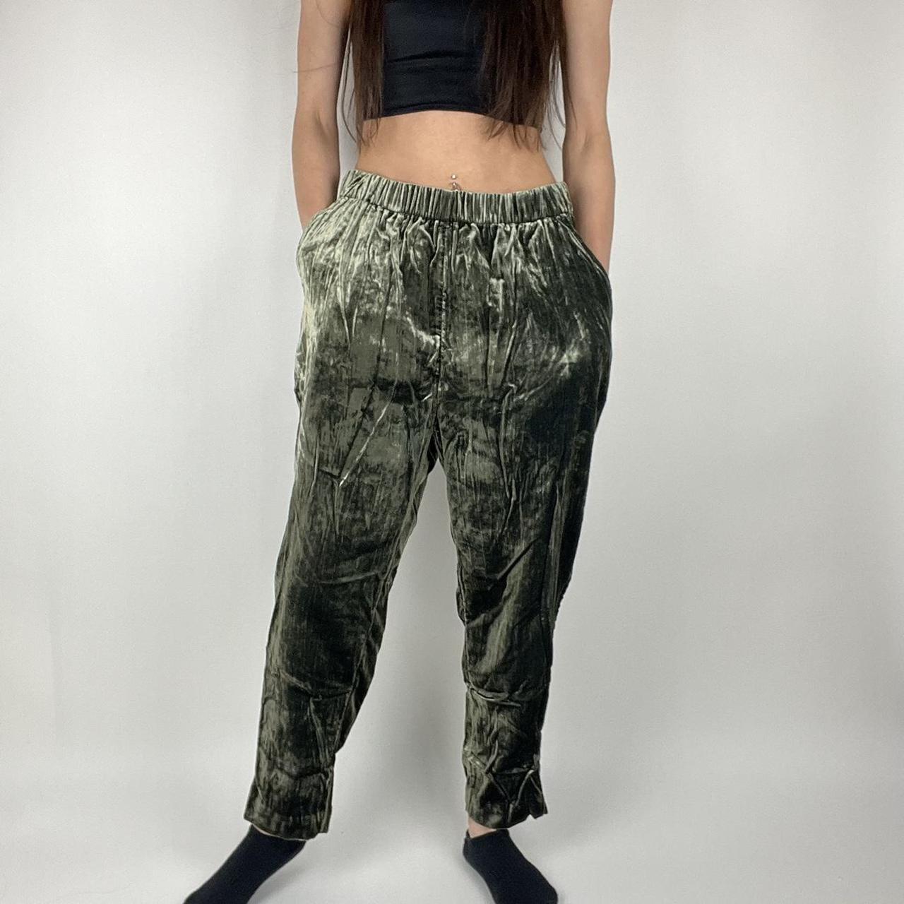 Velvet cropped-joggers - Depop