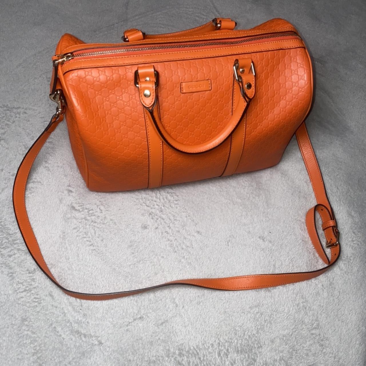 Gucci Boston bag orange 10/10 condition very good... - Depop