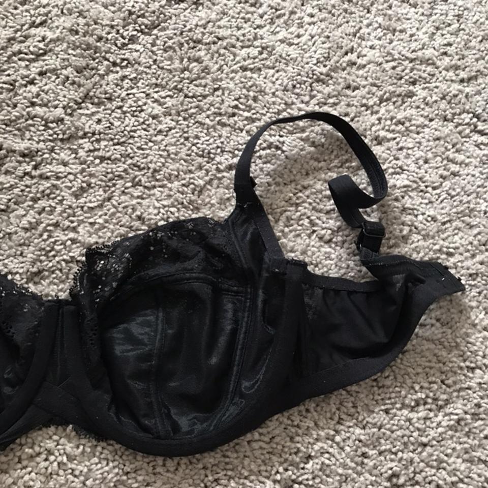 Vintage Black Lace Bra Size 38D Exquisite Form Big - Depop