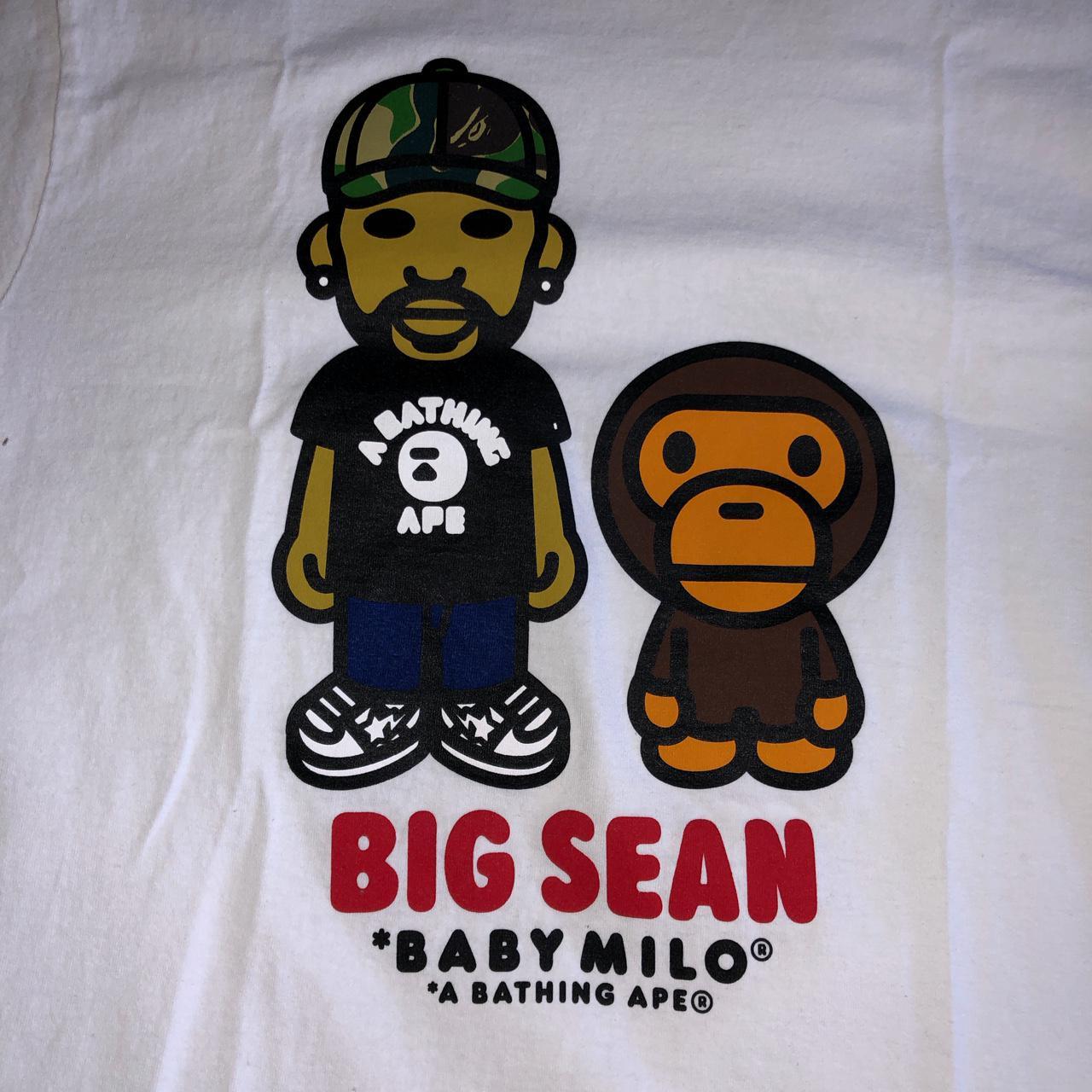 送料無料！BIG SEAN X BAPE BABY MILO TEE BAPE Baby Milo X BIG SEAN A BATHING APE HEAD TEE SZ L LARGE
