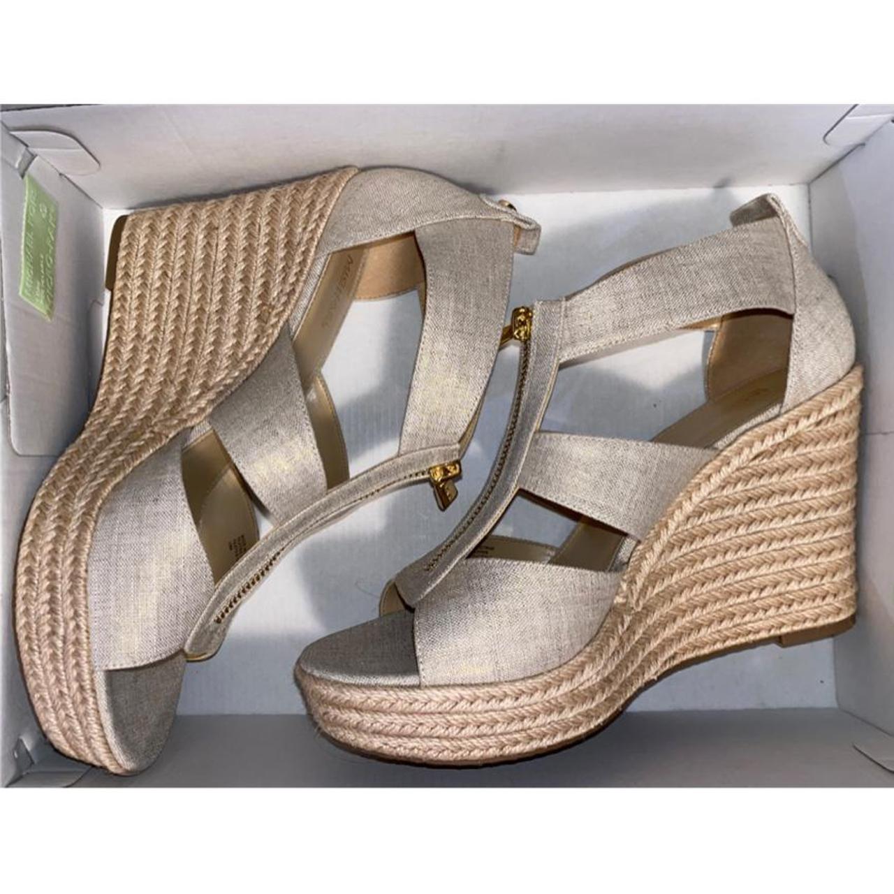 Michael kors damita wedge pale gold on sale