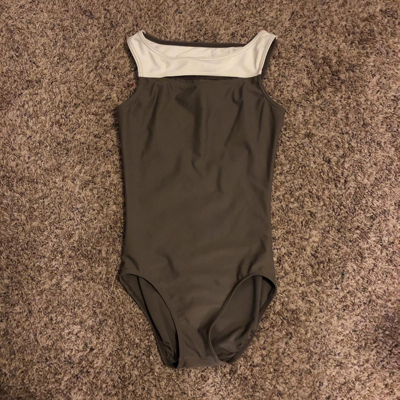 Grey and white ballet leotard Brand capezio.... Depop