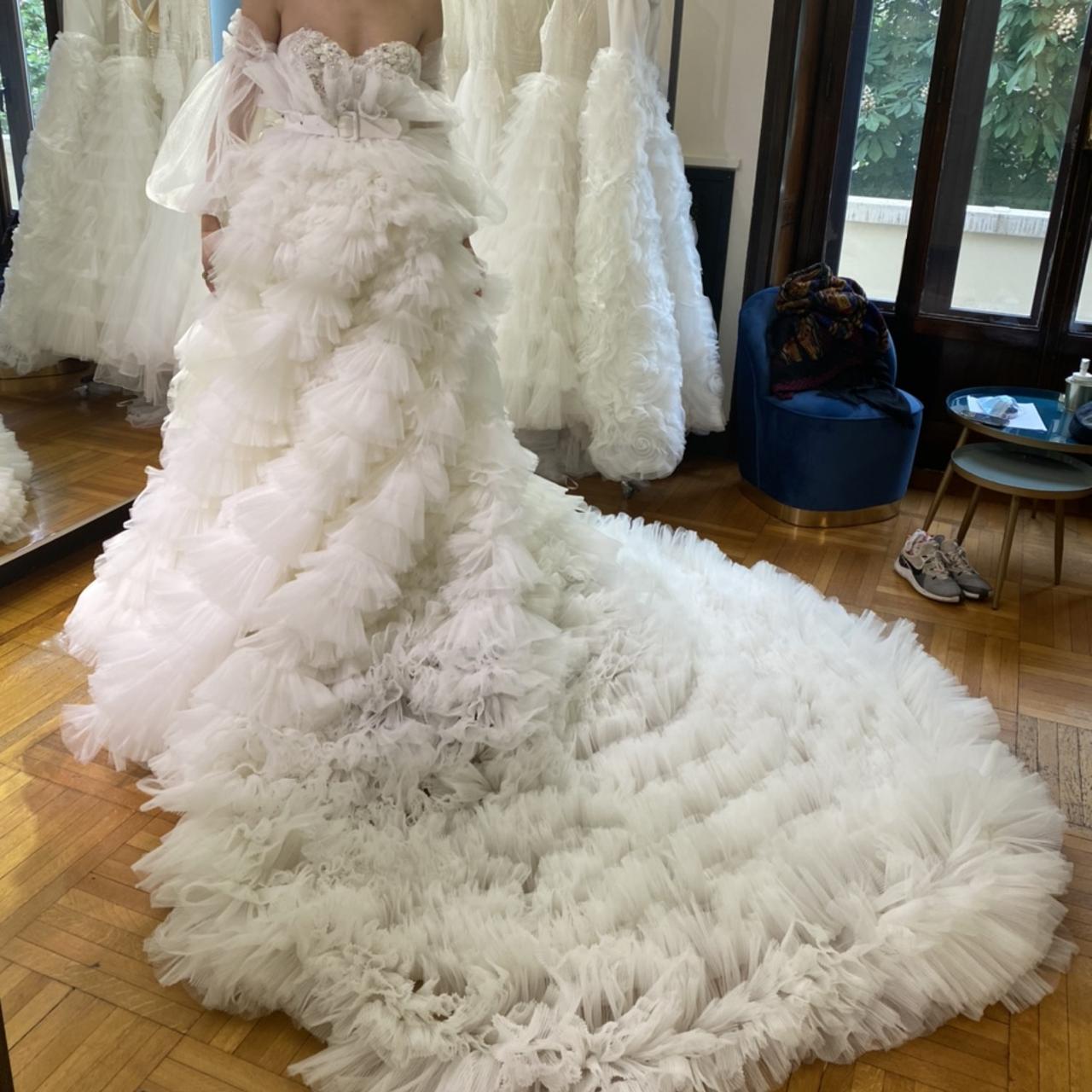 Feather ball outlet gown wedding dress