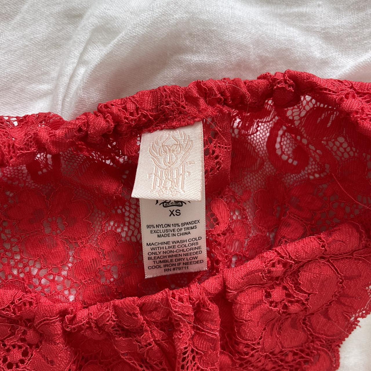 Hot As Hell Chase Me Down Panty in Red Size XS... - Depop