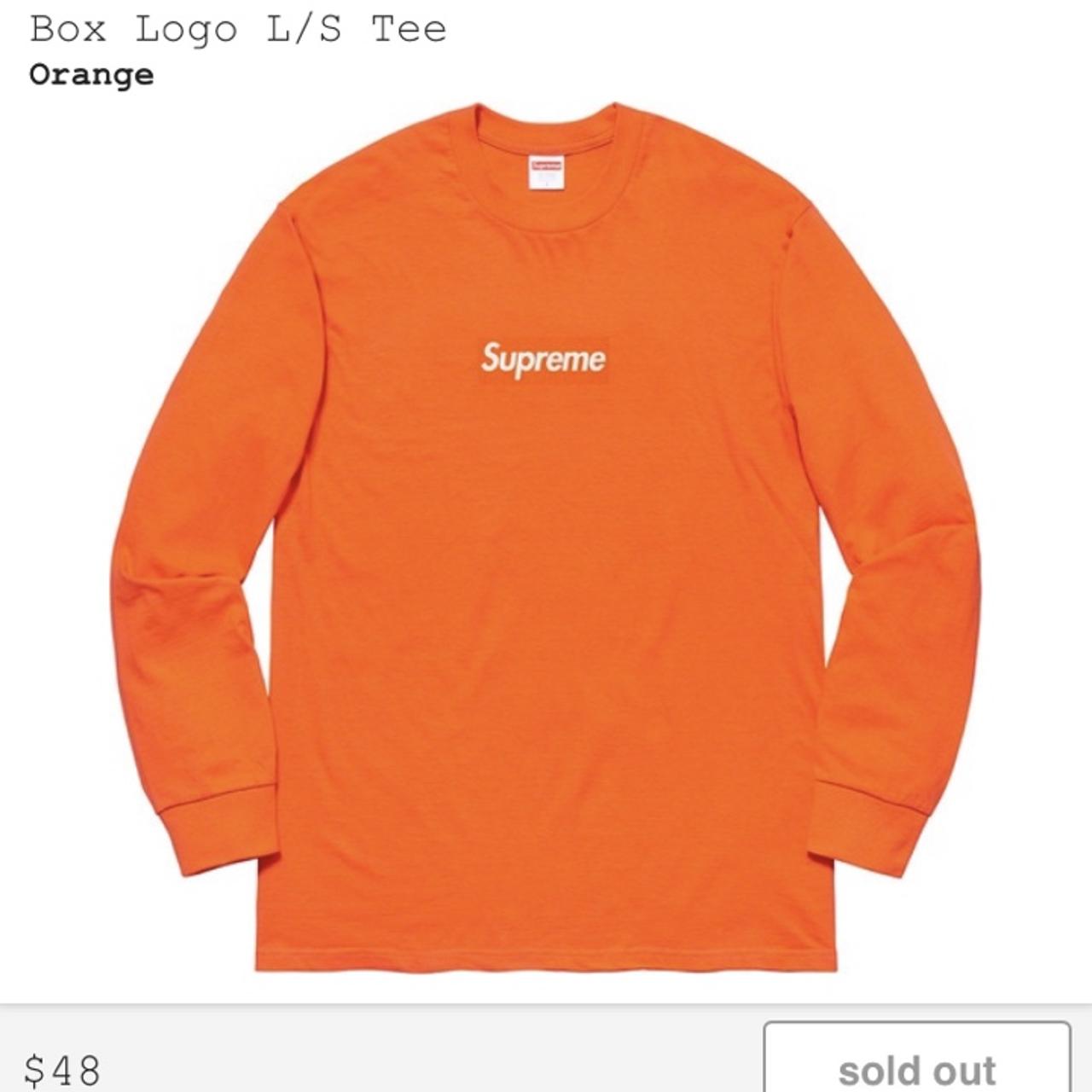 ❗️SOLD❗️, New Supreme orange 🍊 box logo long sleeve...