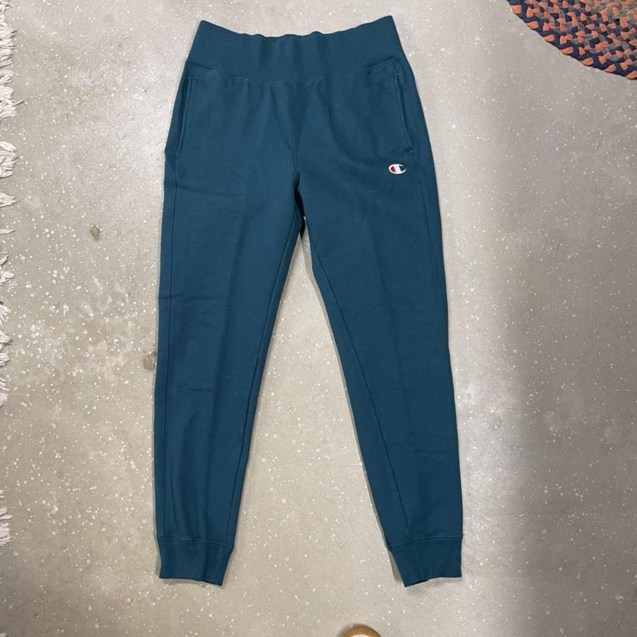 champion sweatpants teal