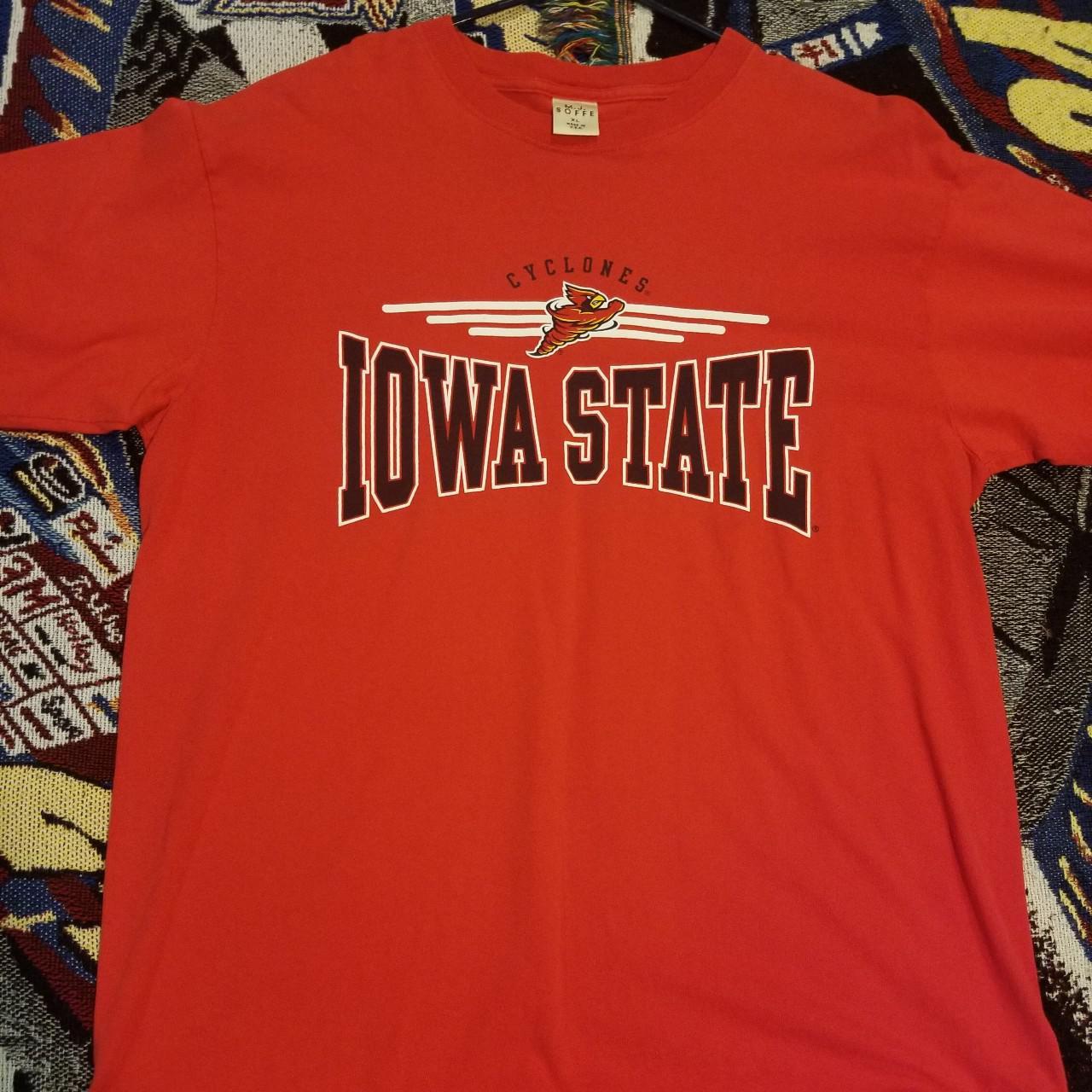 Iowa State Cyclones Vintage 90s Red Tshirt Made in... - Depop