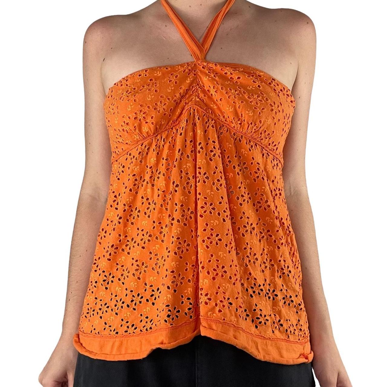 Women's Orange Vest Depop