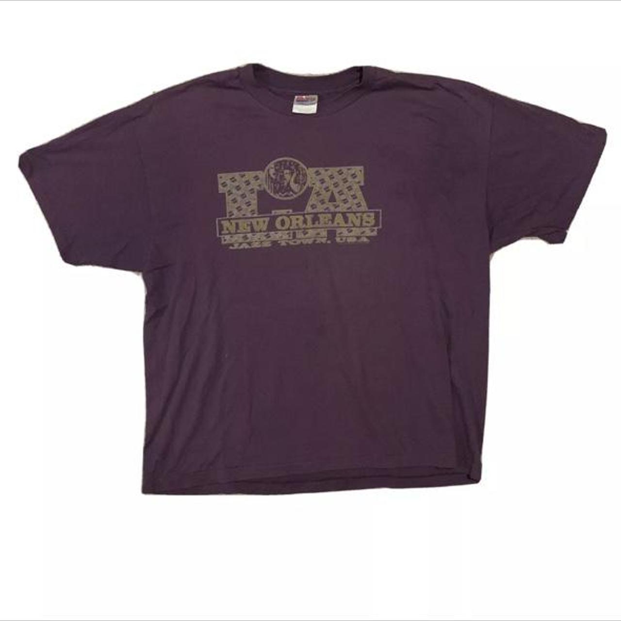 Vintage 90s New Orleans Louisiana Purple T Shirt... - Depop