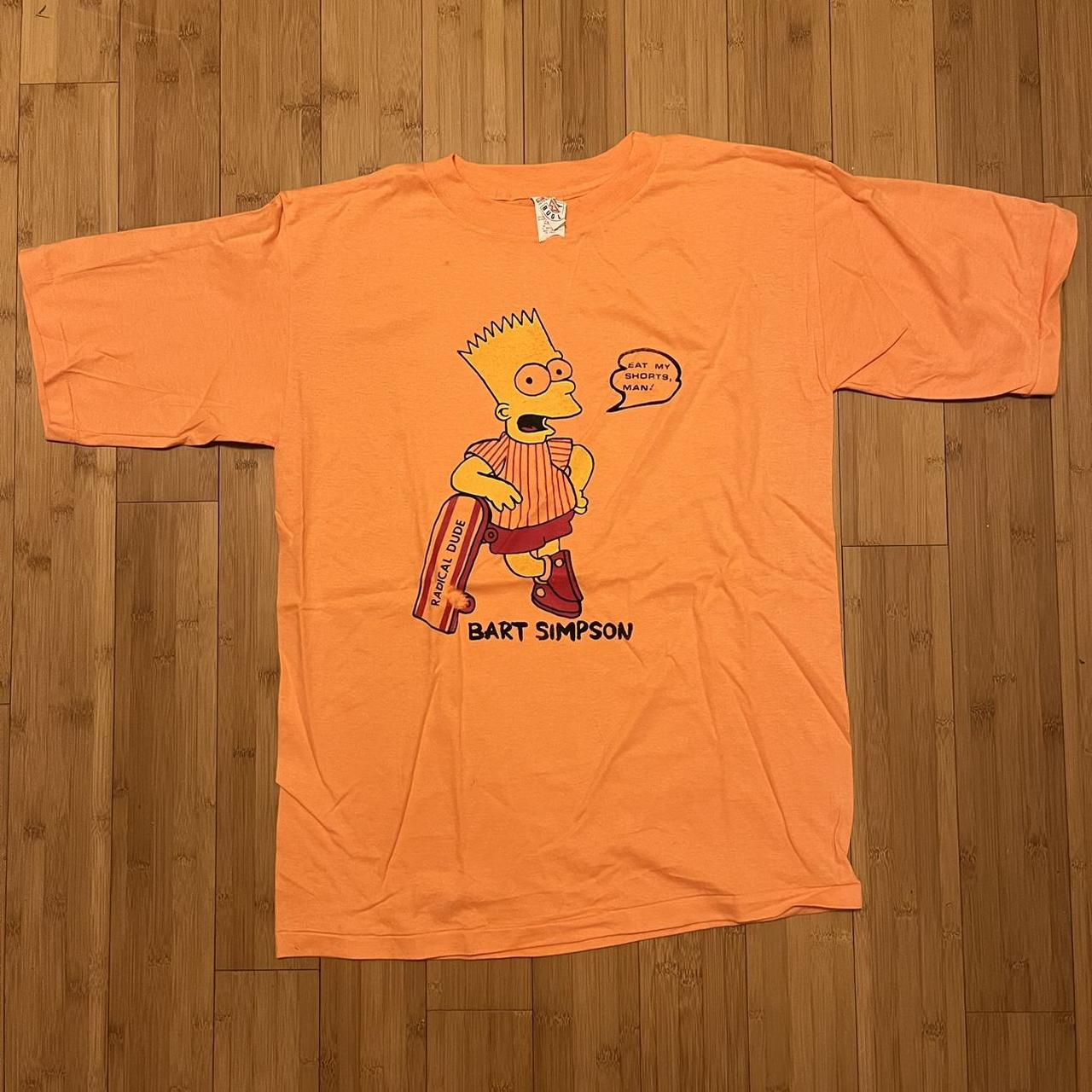 Vintage 1990s Bart Simpson Shell Shorts Waist 22”-28” Age 10/12/14 