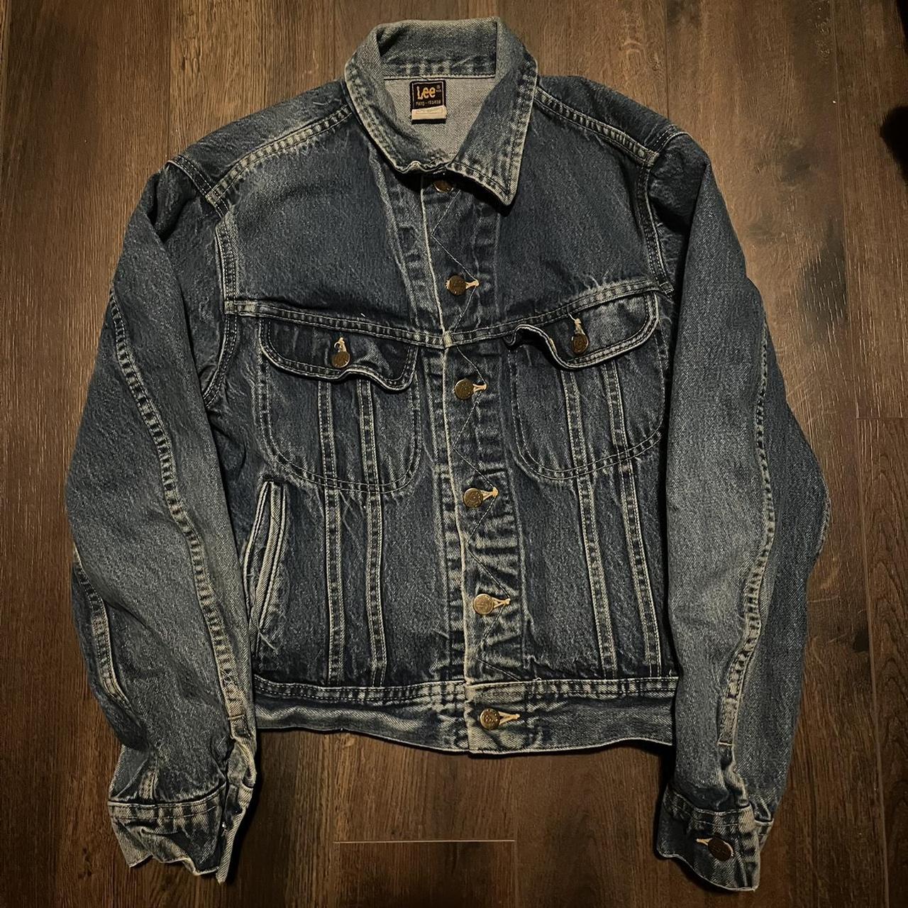 Vintage Lee Riders Mens 42R Blue Jean Denim Jacket... - Depop