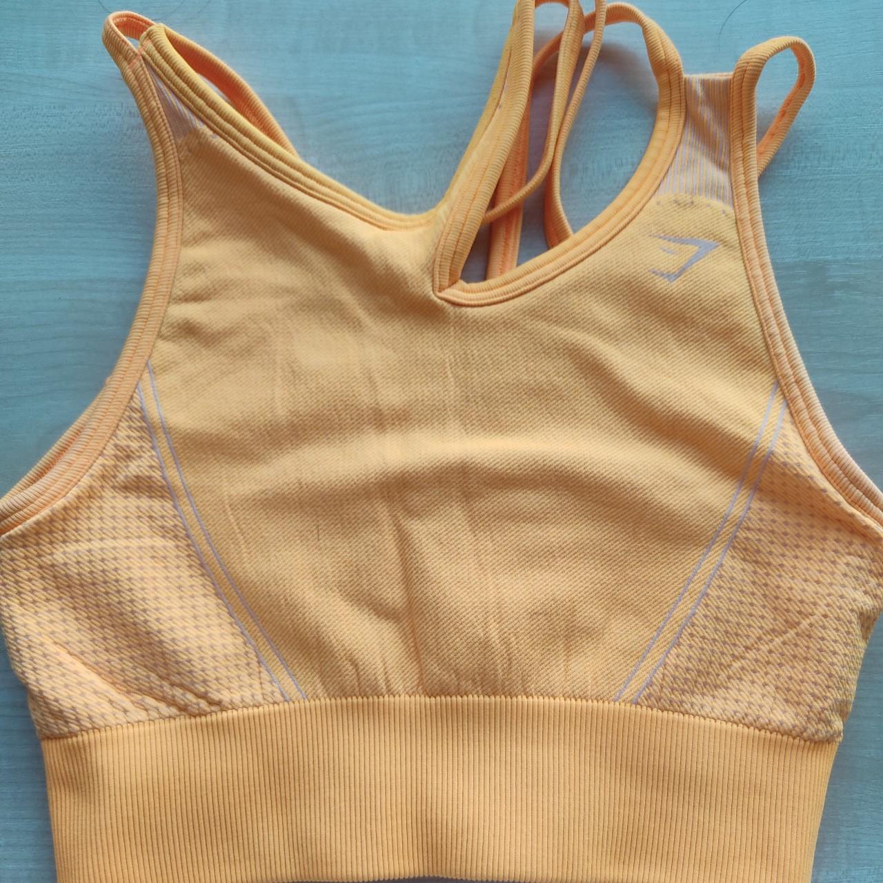 Gymshark ultra seamless sports bra in orange. It's... Depop