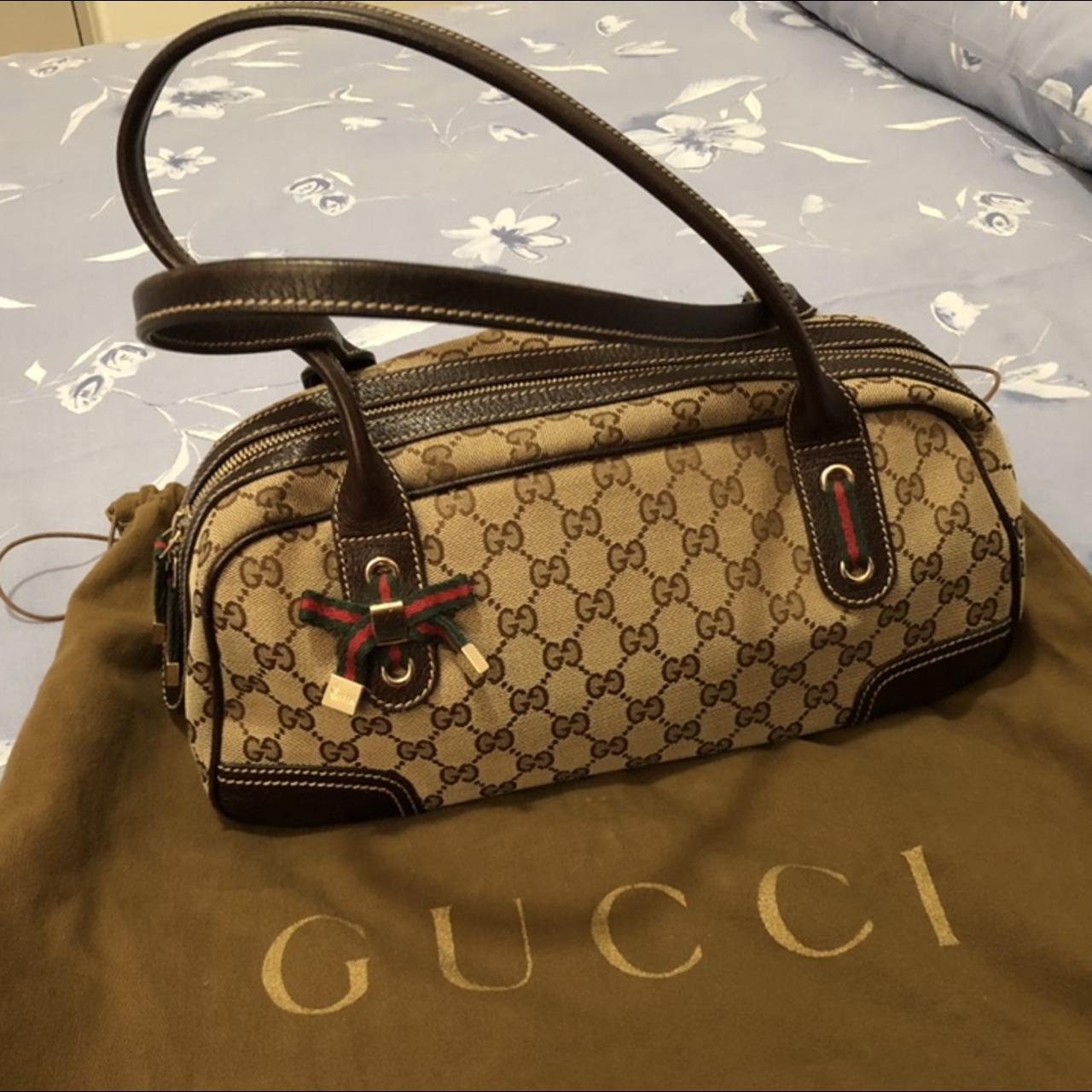 Grey Gucci Boston Bag. Receipt shown in photos #grey - Depop