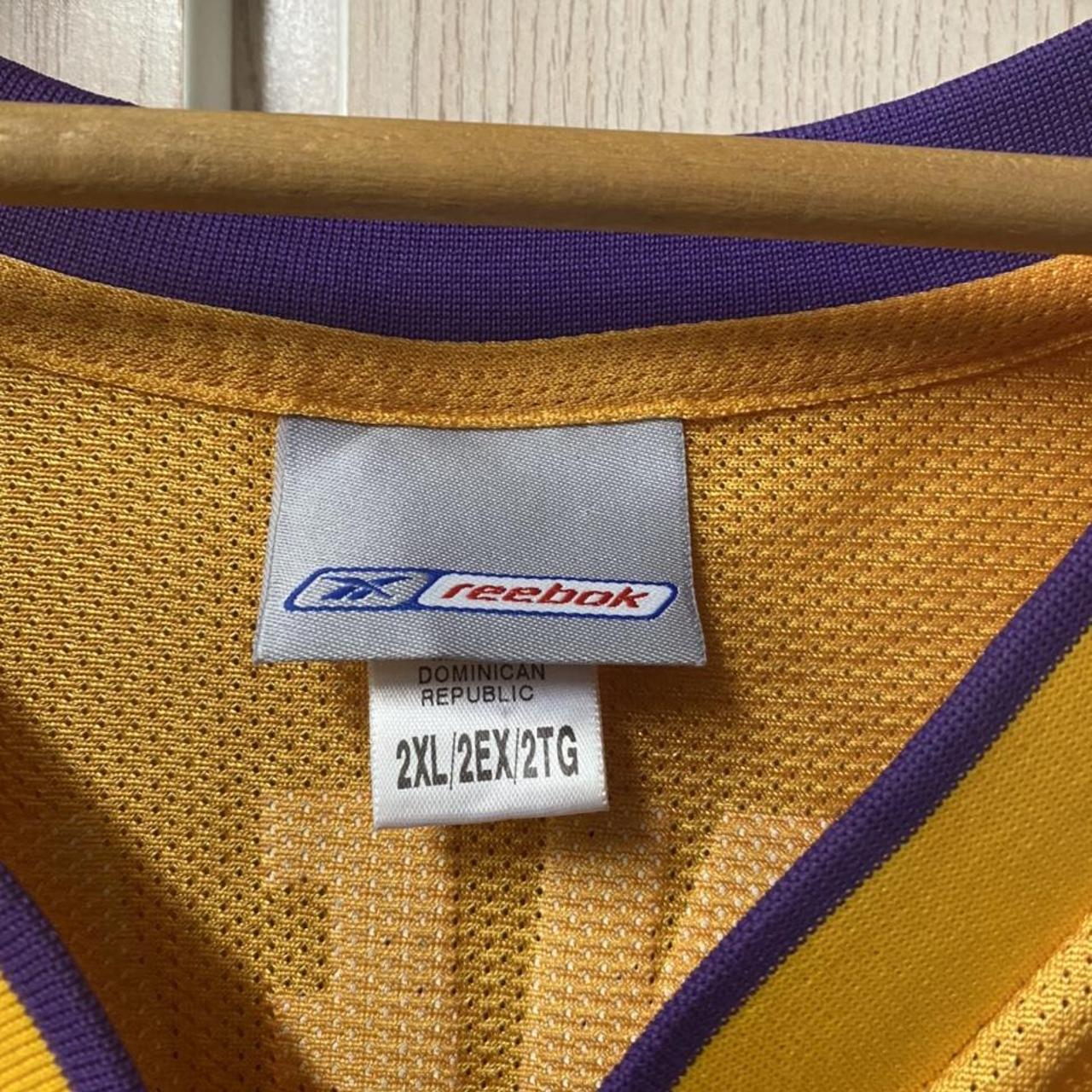 shaq lakers jersey kids xl but definitely could fit - Depop