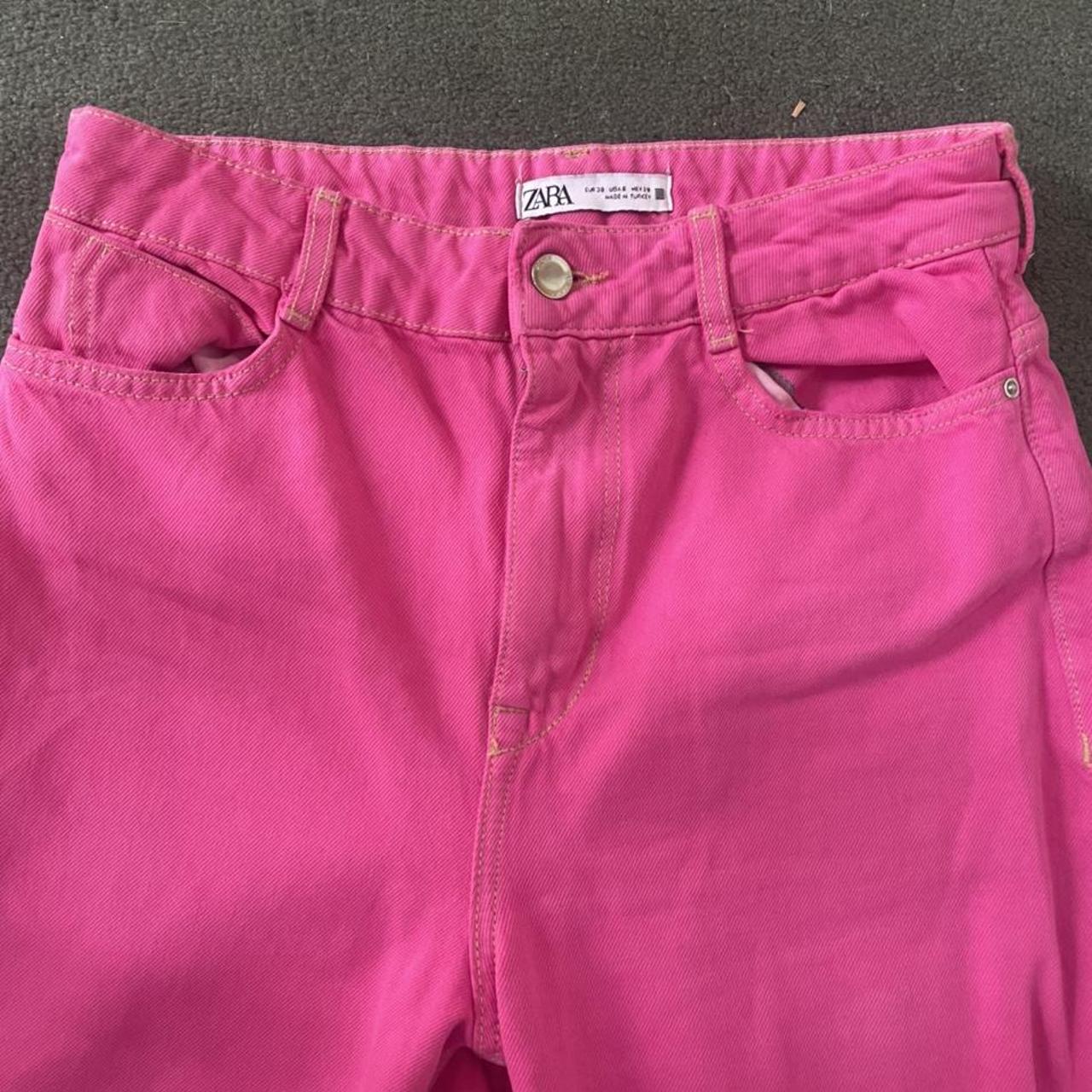 Pink Zara Jeans Size small/ 8/ EUR 38 Perfect... - Depop