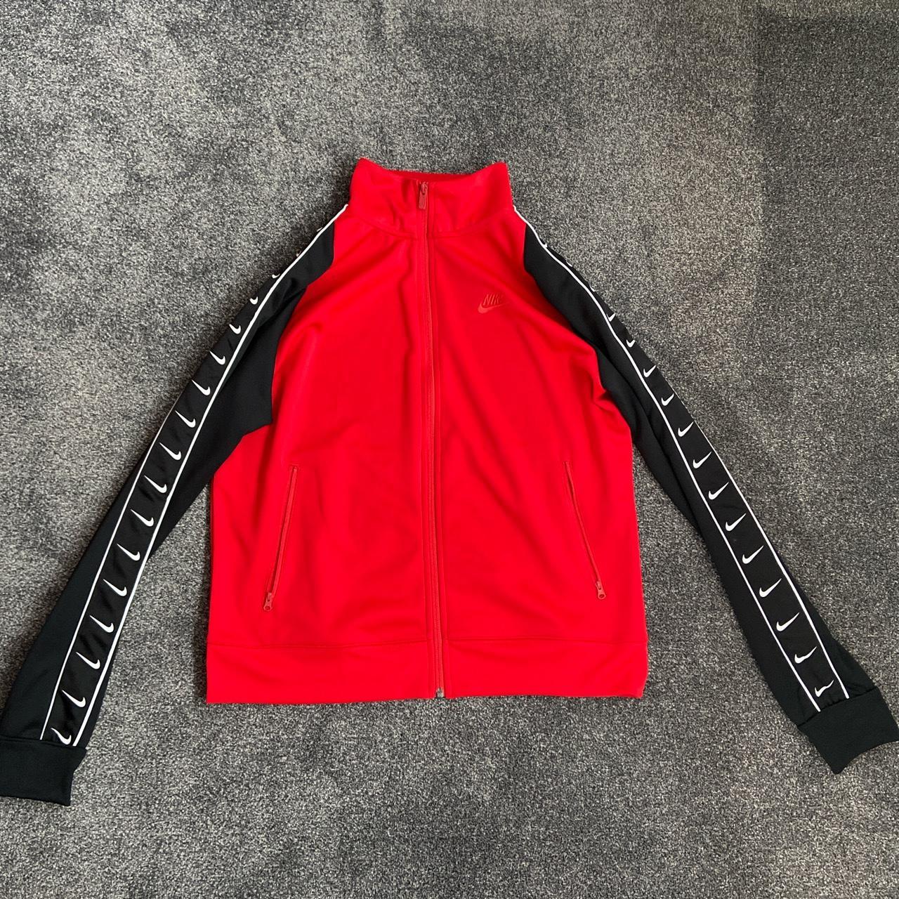 Full Zip Hoodie Red Nike Tape Hoodie Nike Hoodie Tape Demi Zip Store