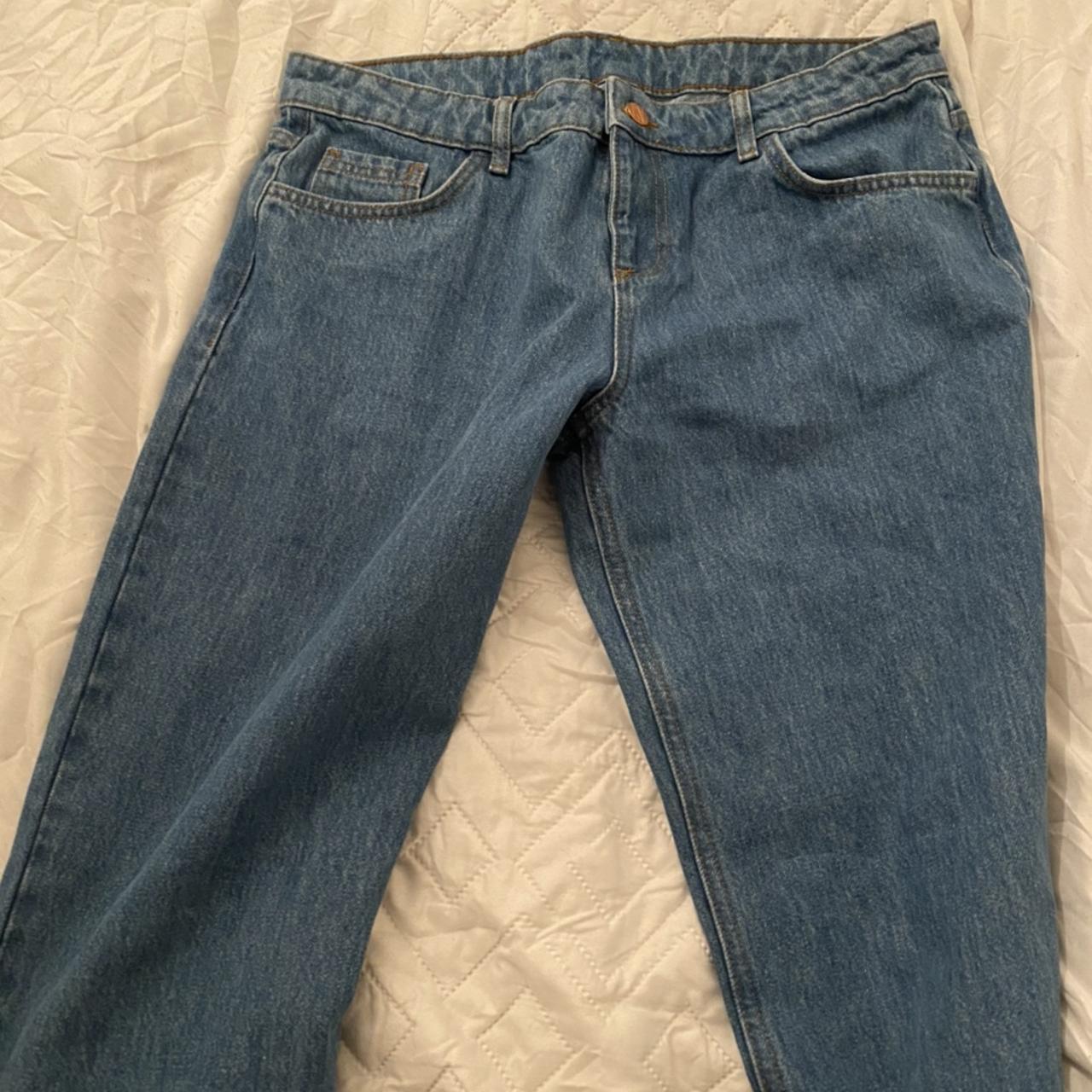 reclaimed vintage’ low rise baggy / dad jeans from... - Depop