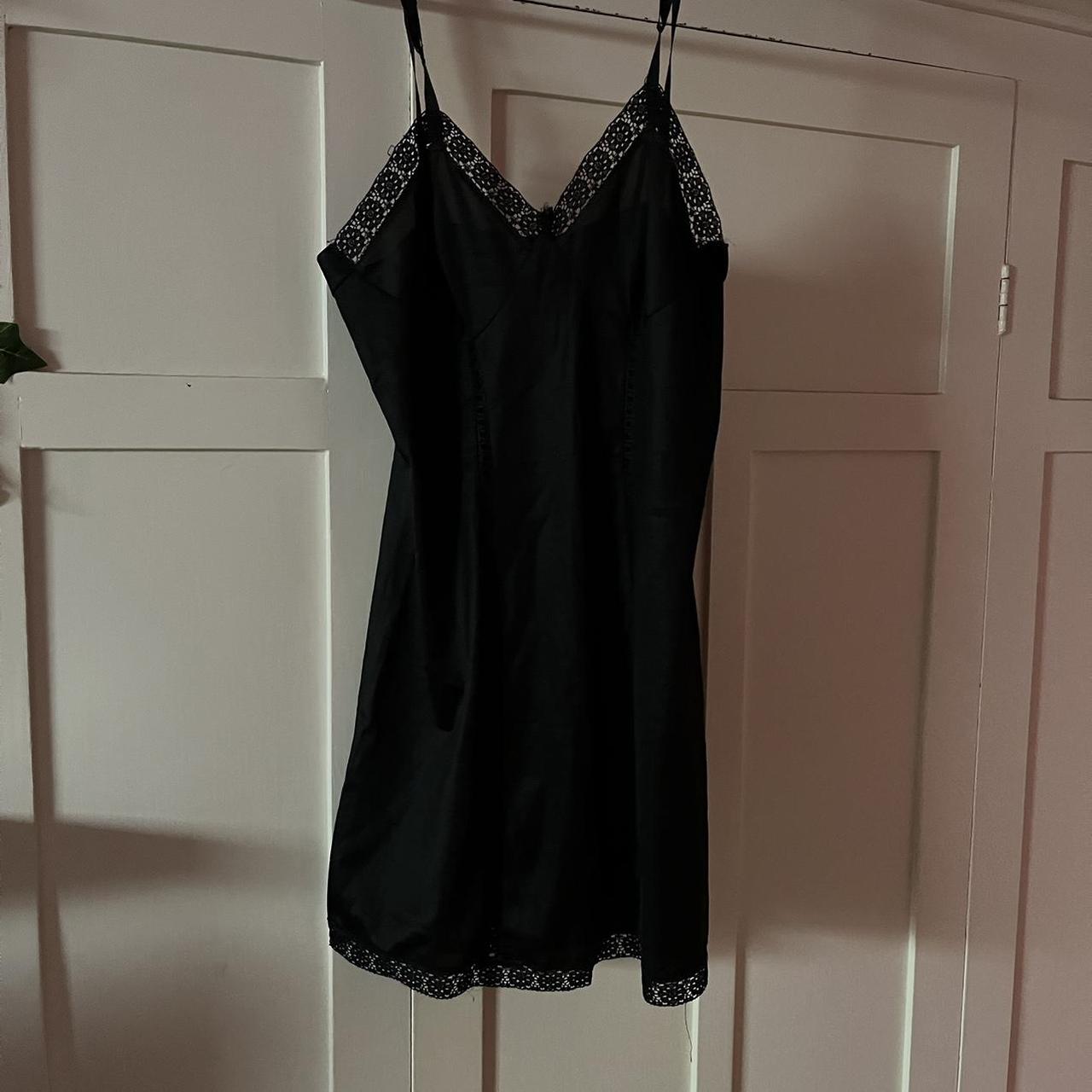 sexy black mini slip dress 🕷️ - size S but would fit... - Depop