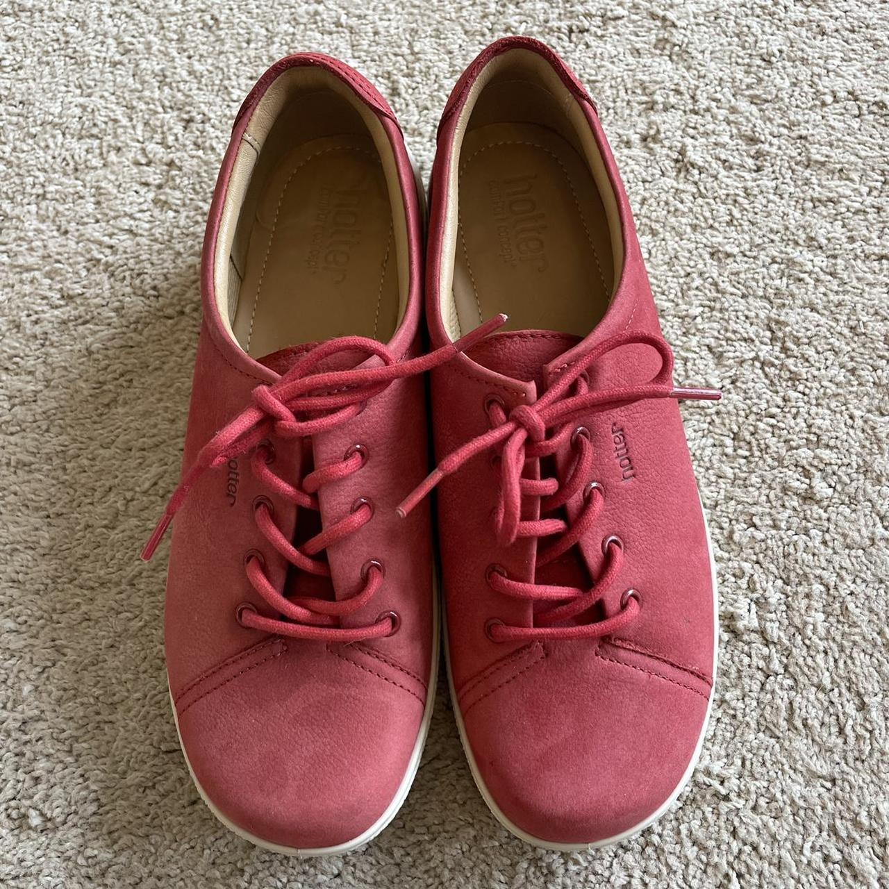 Hotter red lace up trainers. Great condition -... - Depop