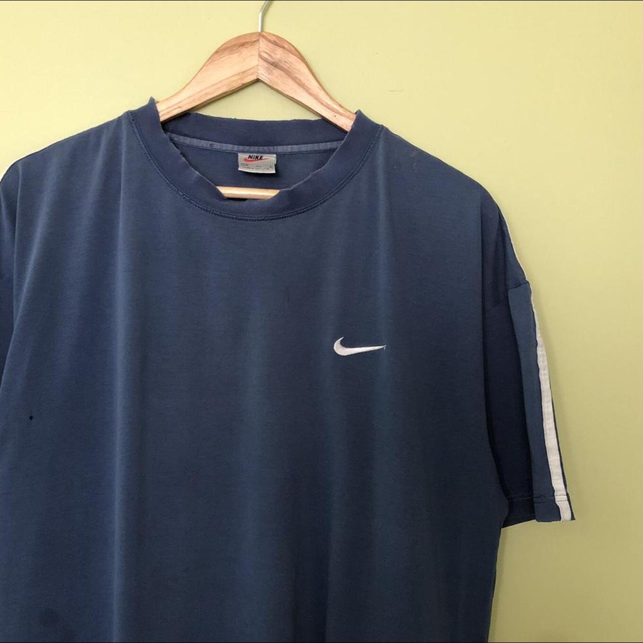 Vintage Nike T Shirt Navy Vintage 90s Nike T Shirt... - Depop