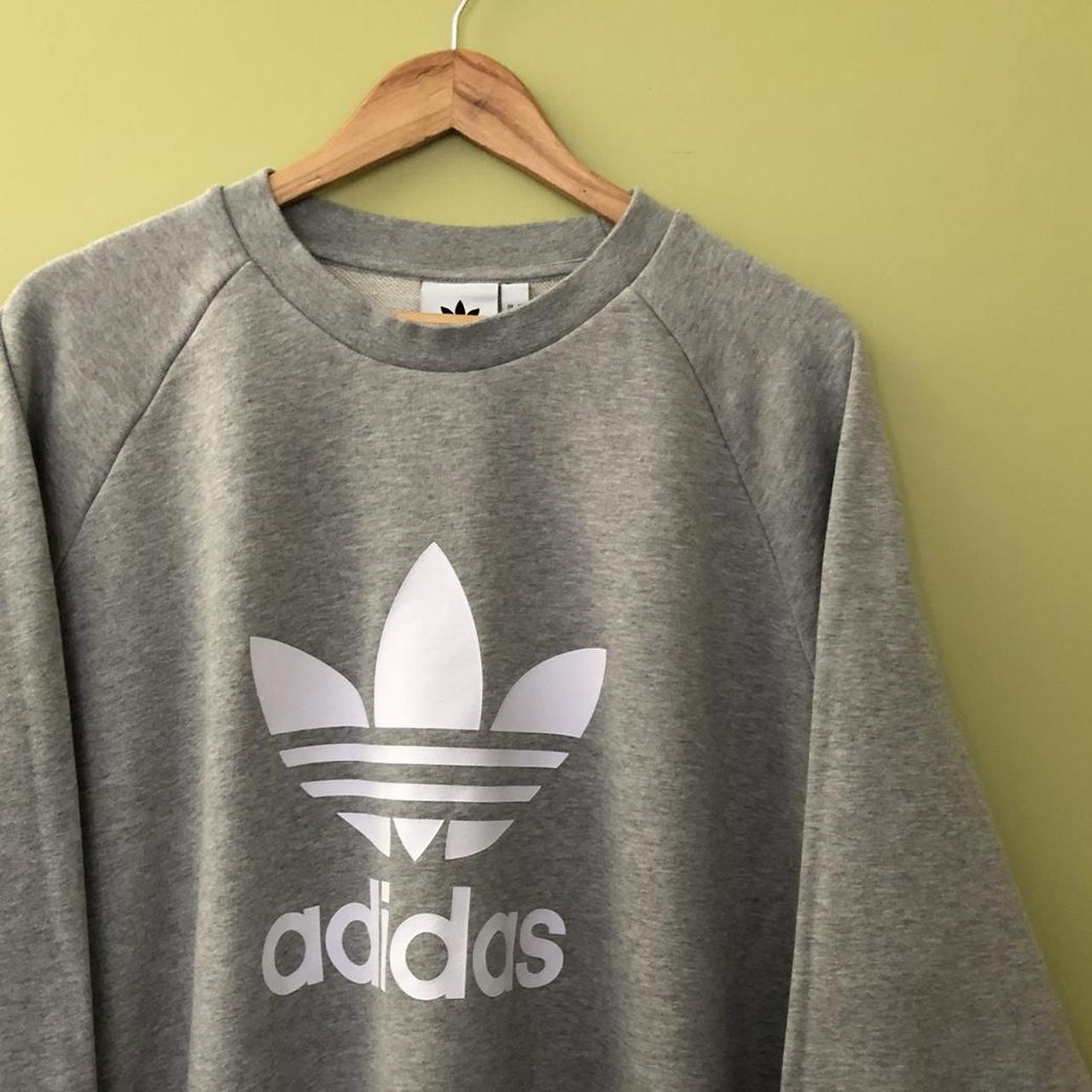 Vintage Adidas Sweatshirt Grey Vintage 00s Adidas... - Depop