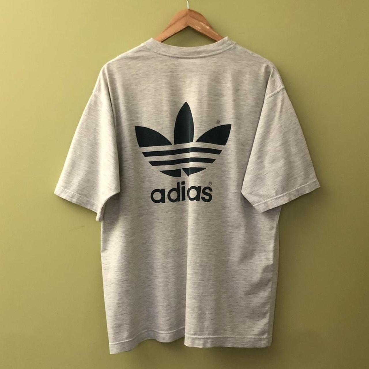 Vintage Adidas T Shirt Grey Vintage 90s Adidas T - Depop