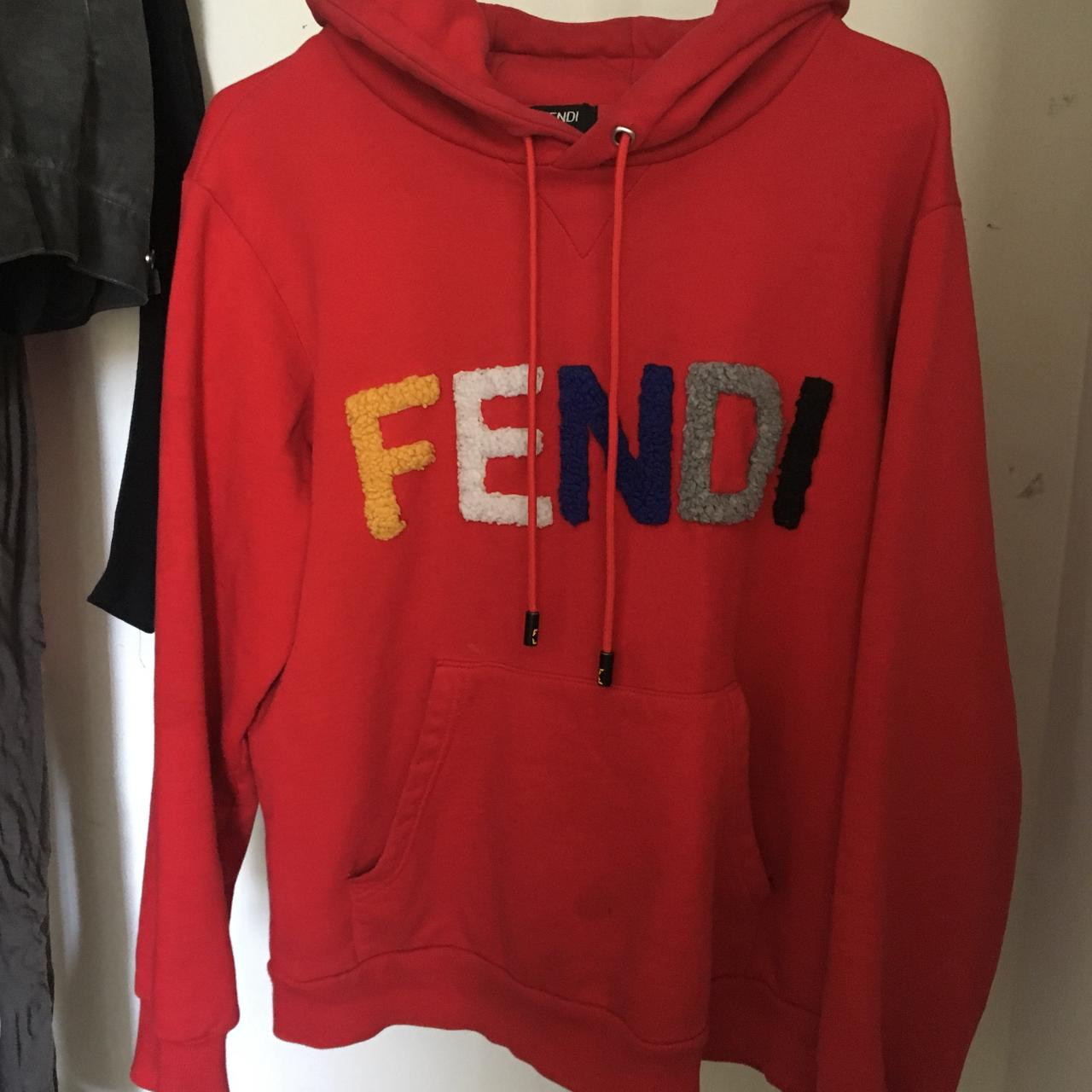 Fendi 2025 hoodie red