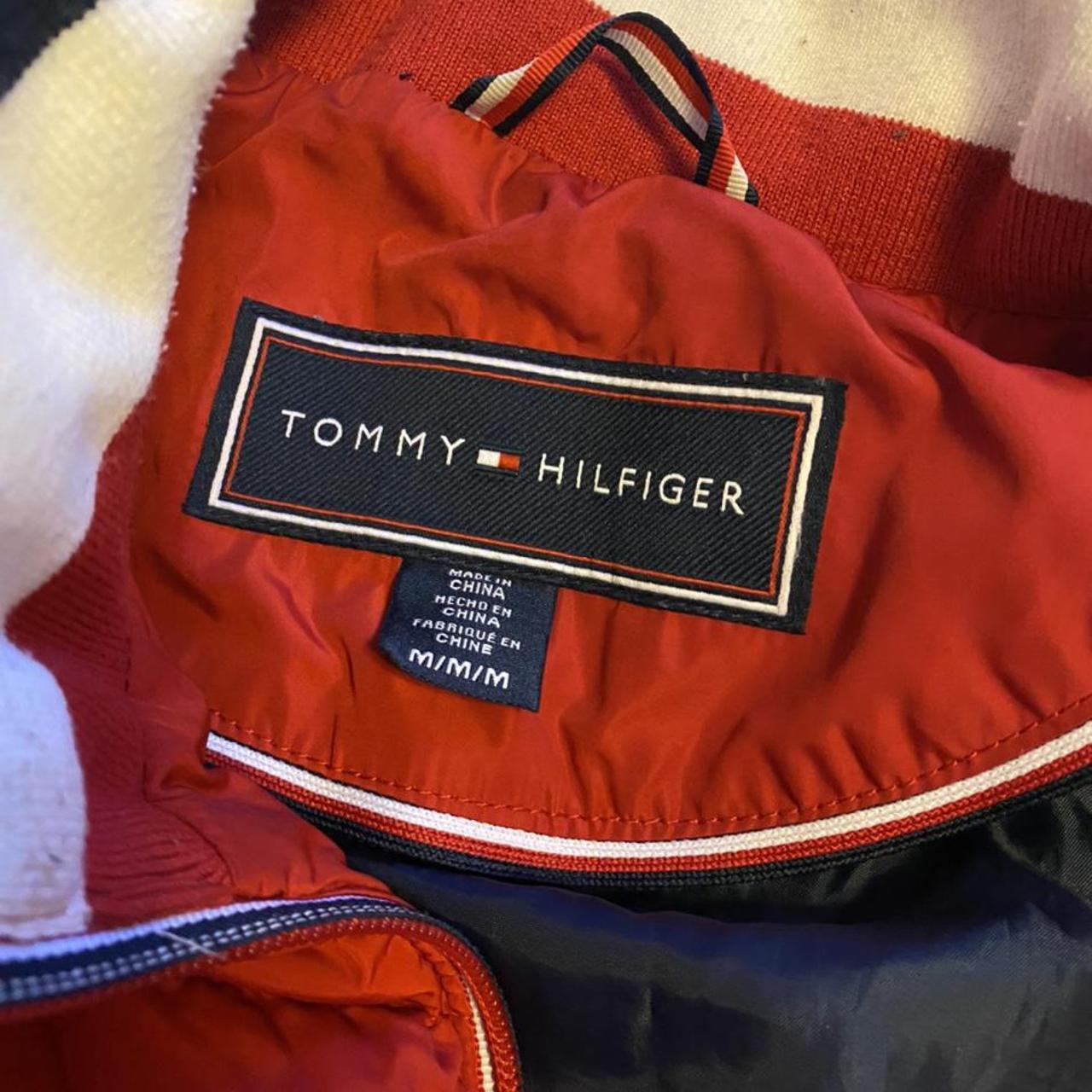 tommy hilfiger red puffer jacket #puffer #tommy... - Depop