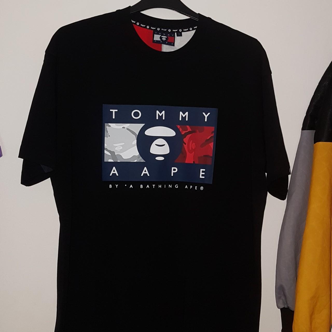 AAPE×tommy tシャツ XLサイズ-