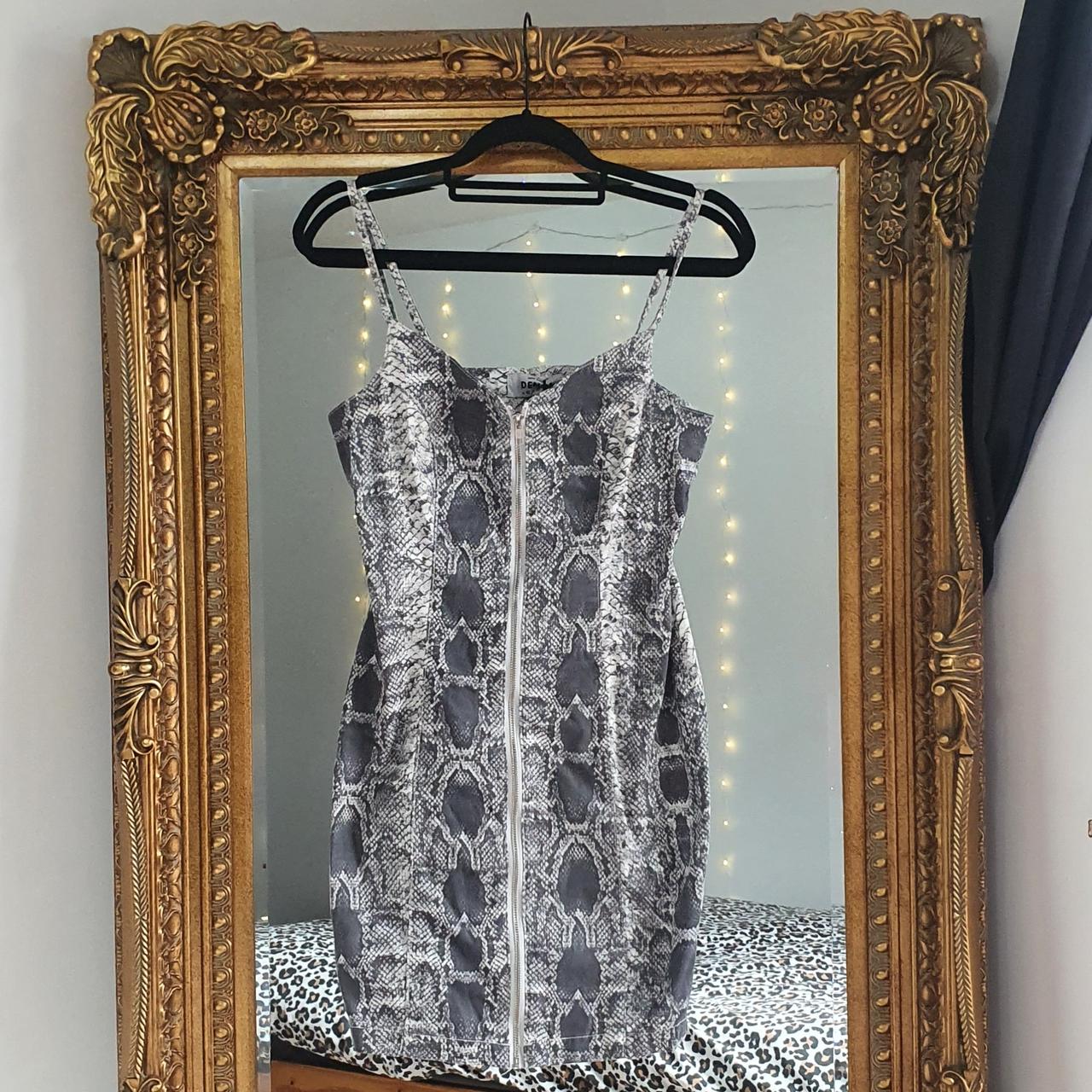 Snake print clearance denim dress