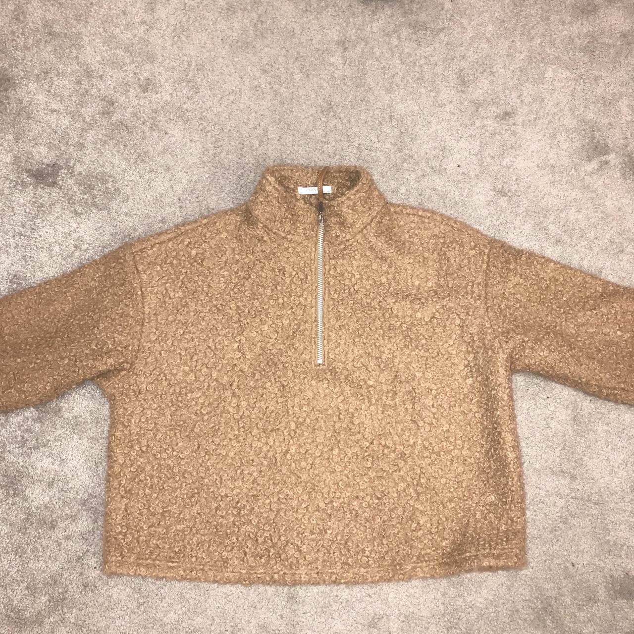 Brown quarter zip jumper from Zara, really comfy