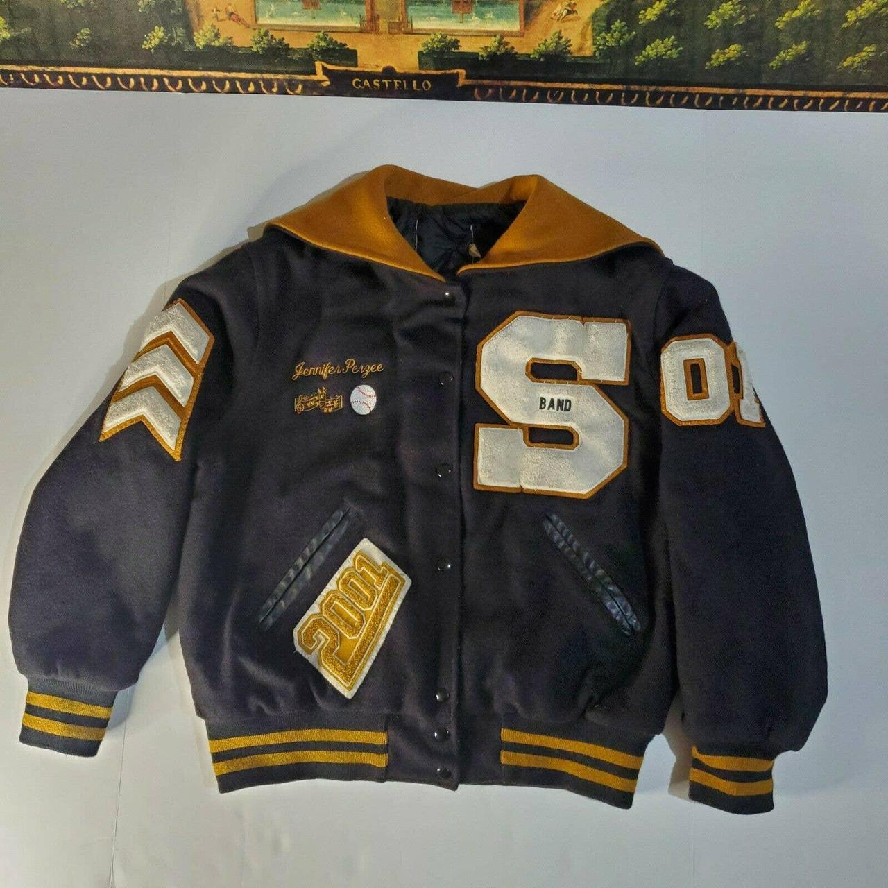 2000s Vintage Letterman Varsity Band Baseball Jacket - Depop