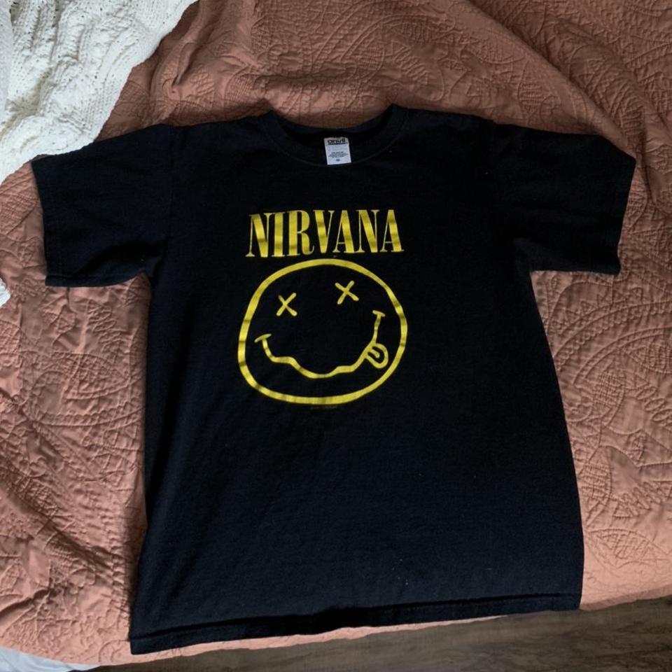 1992 Anvil tagged Nirvana smiley T shirt - Depop