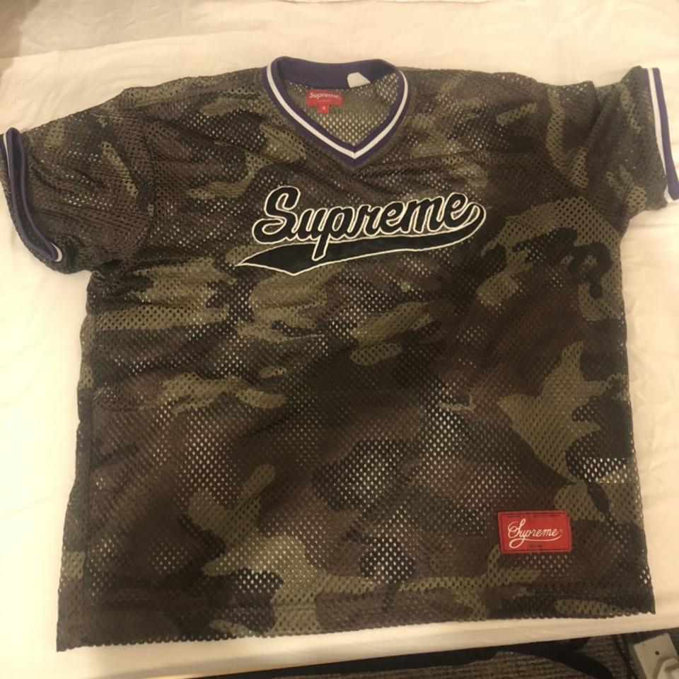 Supreme mesh baseball top woodland carmo size S... - Depop