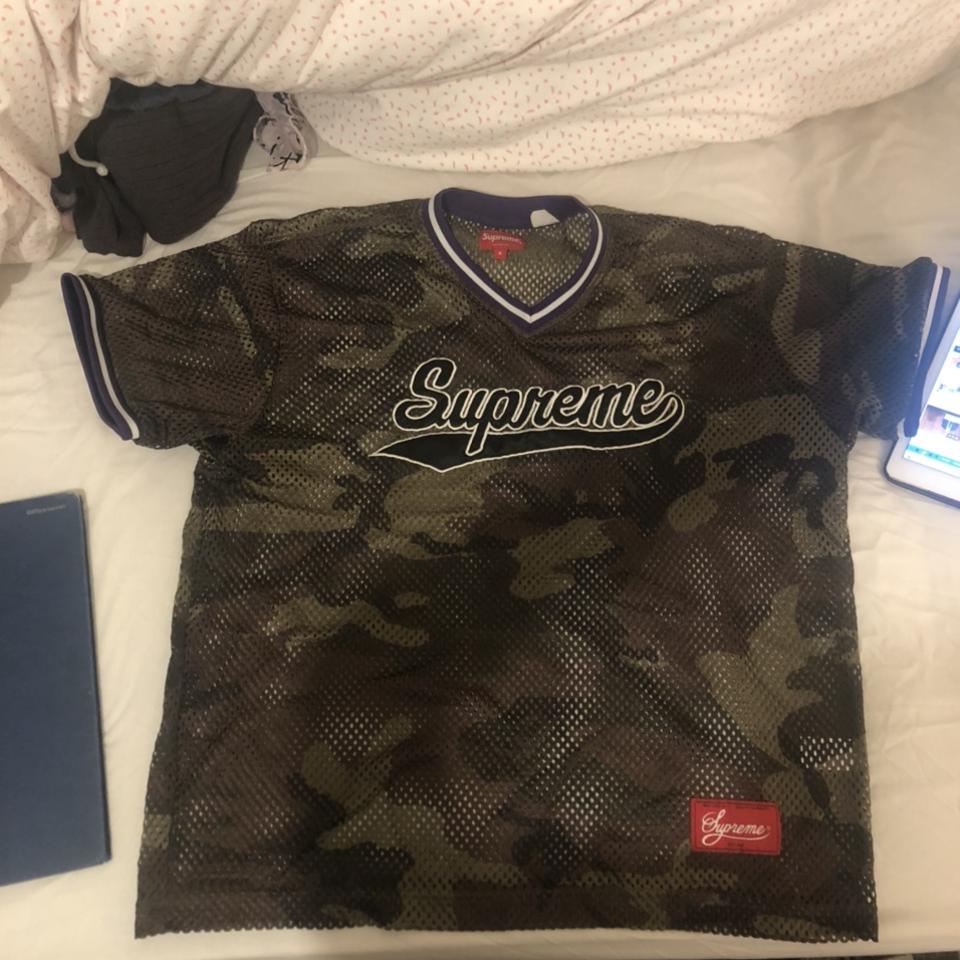 Supreme mesh baseball top woodland carmo size S... - Depop