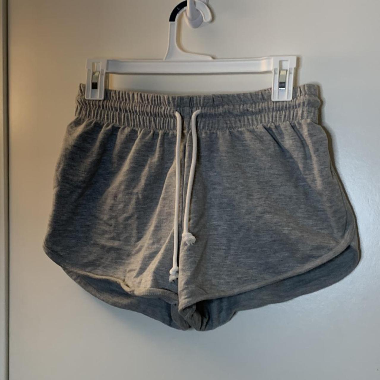 Grey short elastic waist band lounge shorts ! Size... Depop