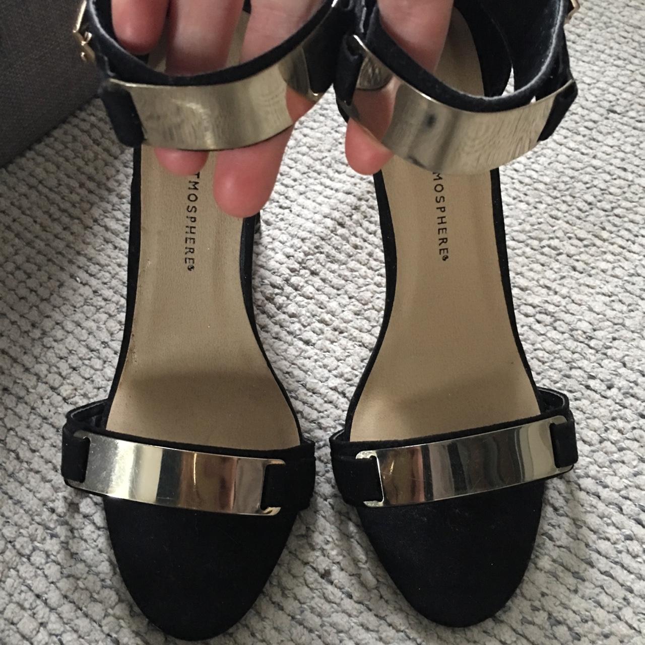 Black suede high heel shoes Size 6. From Primark... Depop