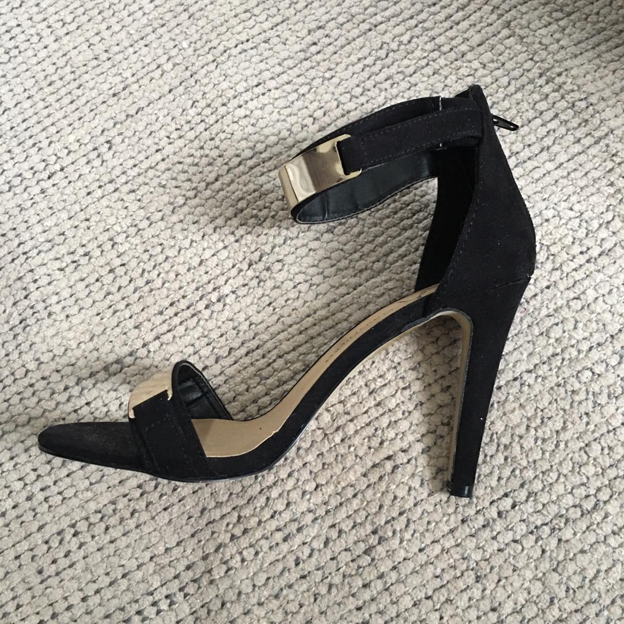 Black suede high heel shoes Size 6. From Primark... Depop