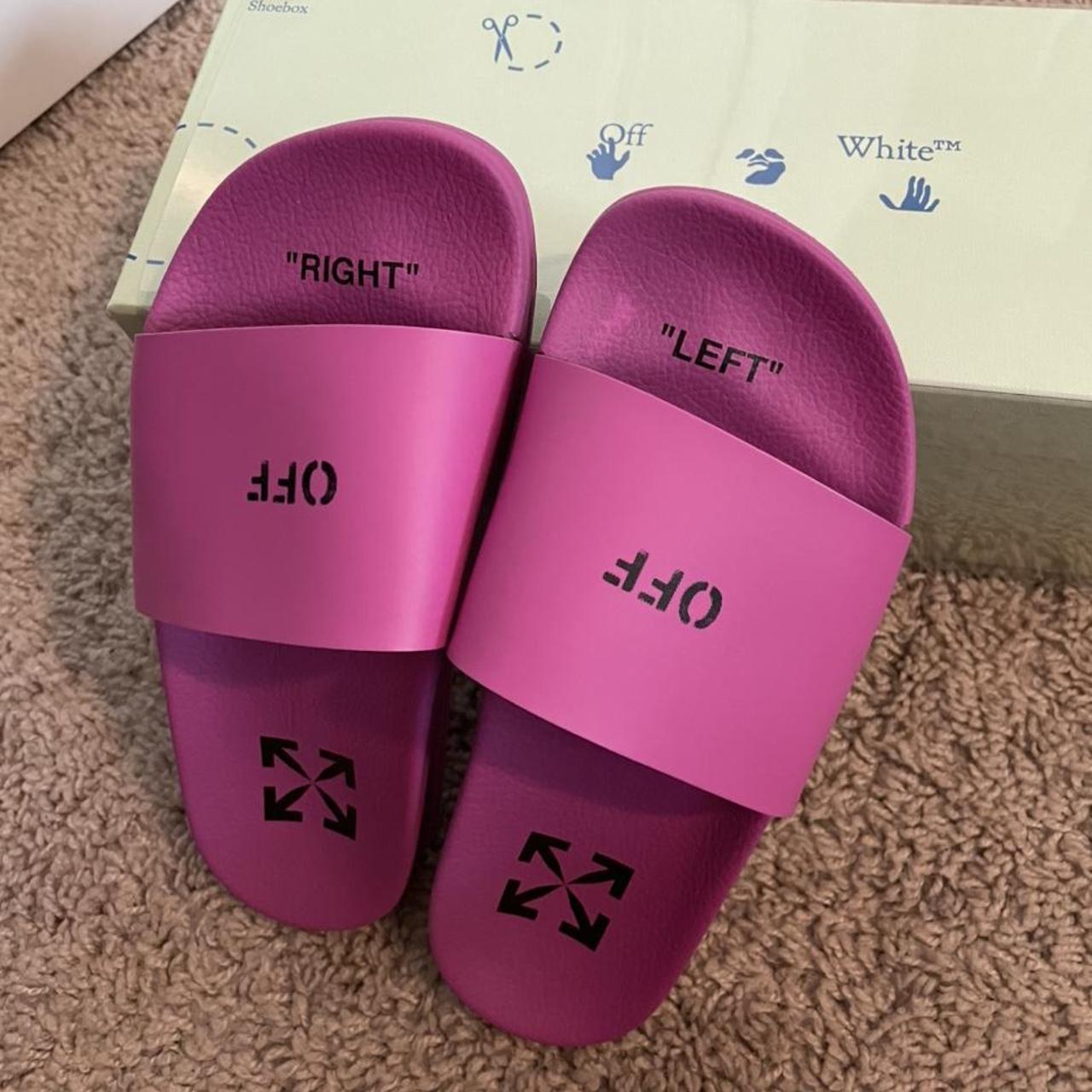 Off-White Women's Pink Slides (2)